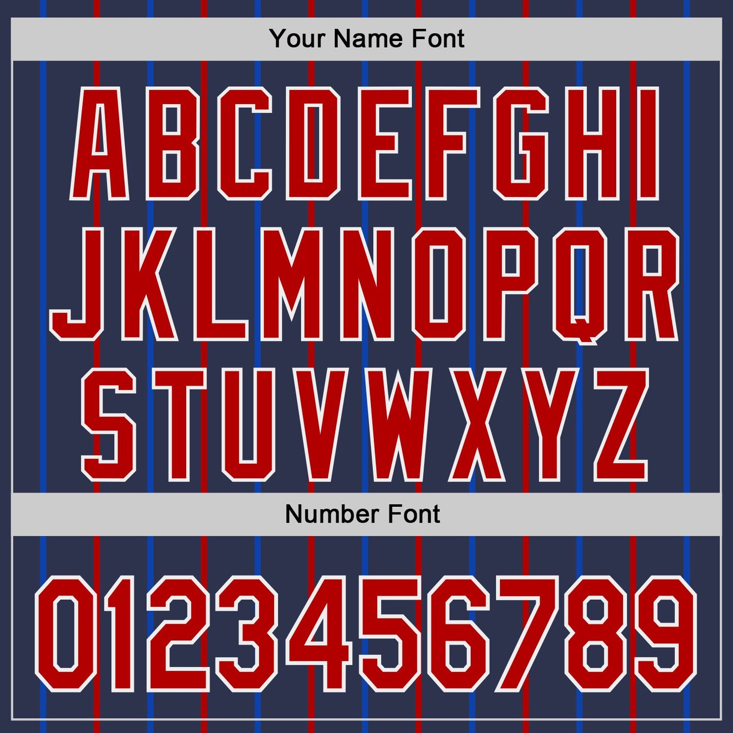 Custom Navy Red Blue-White USA Style Authentic Baseball Jersey view 5