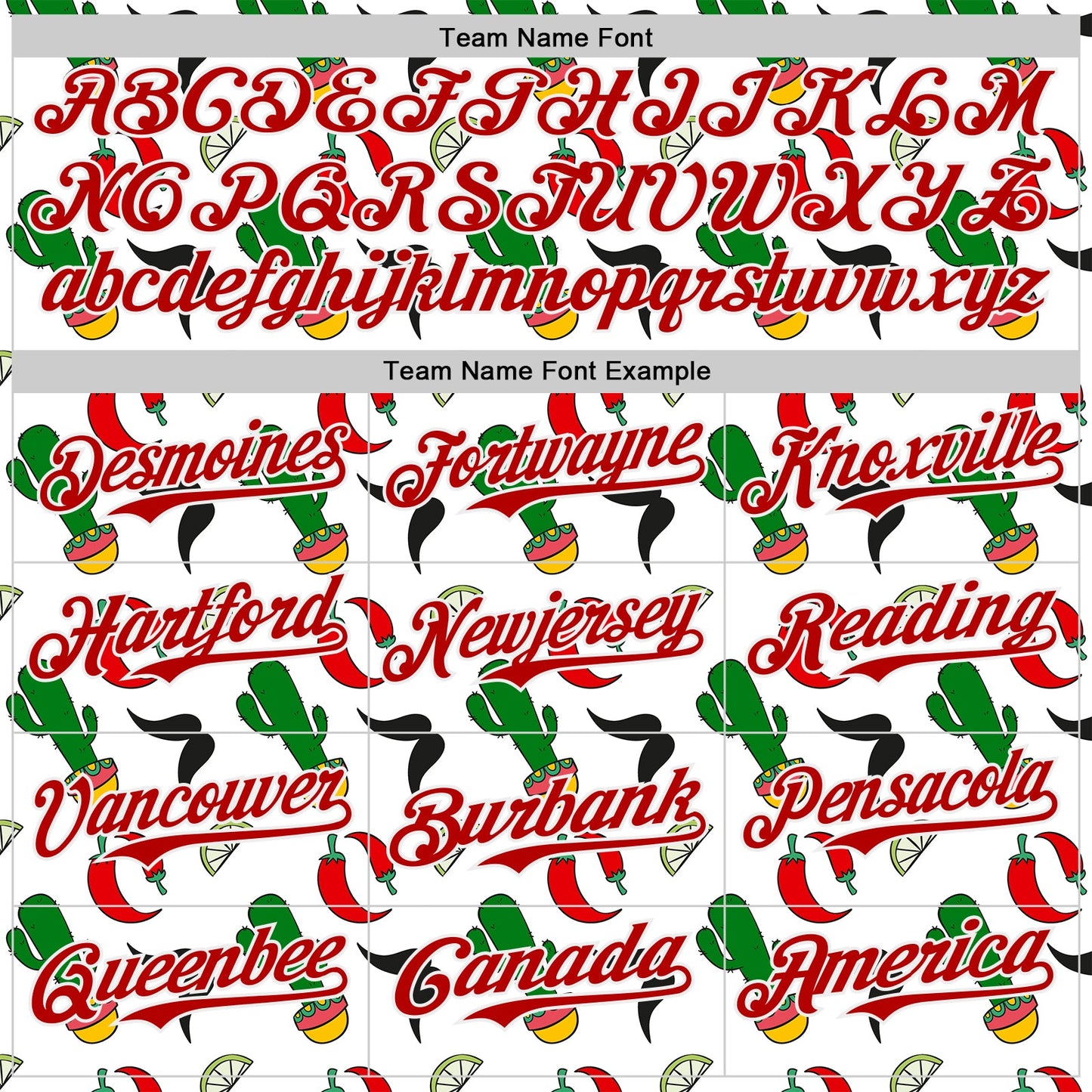 Custom White-Red Mexican Cinco de Mayo Fiesta Chili Cactus Authentic Baseball Jersey view 4