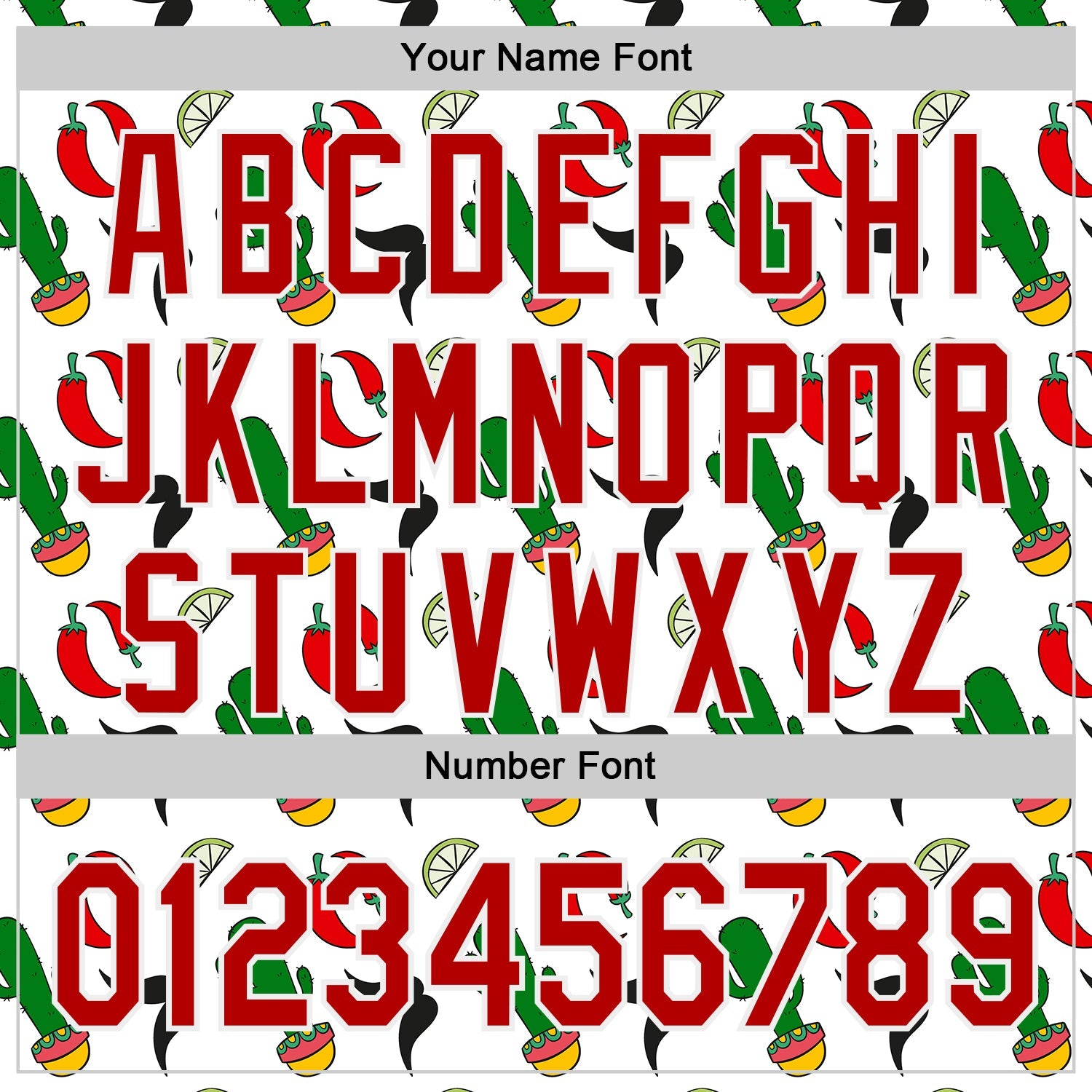 Custom White-Red Mexican Cinco de Mayo Fiesta Chili Cactus Authentic Baseball Jersey view 5