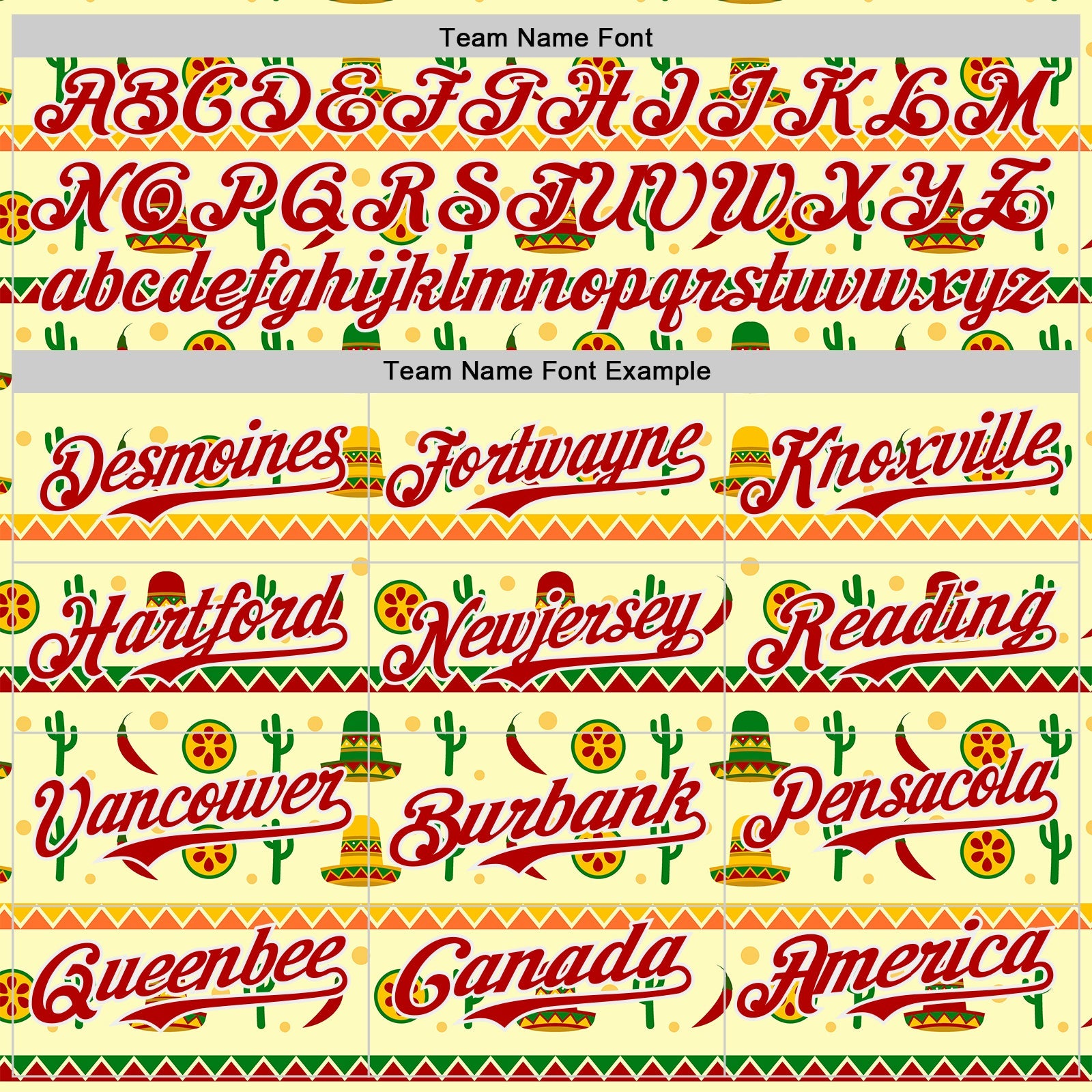 Custom Yellow Red-White Cinco de Mayo Cactus Mexican Folk Art Authentic Baseball Jersey view 4