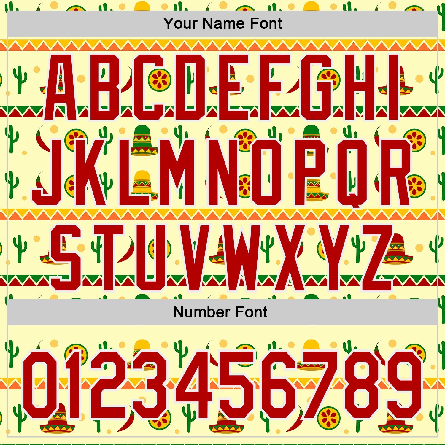 Custom Yellow Red-White Cinco de Mayo Cactus Mexican Folk Art Authentic Baseball Jersey view 5