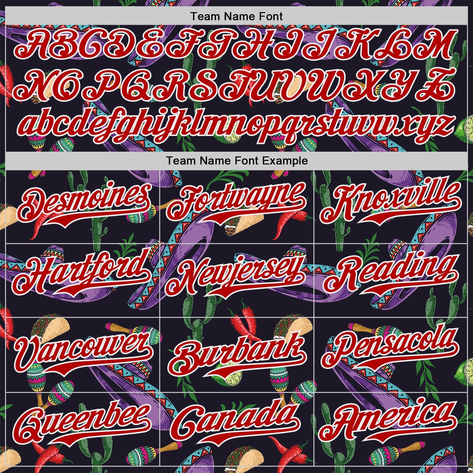 Custom Black Red-White Cinco de Mayo Cactus Taco Maracas Sombrero Authentic Baseball Jersey view 4