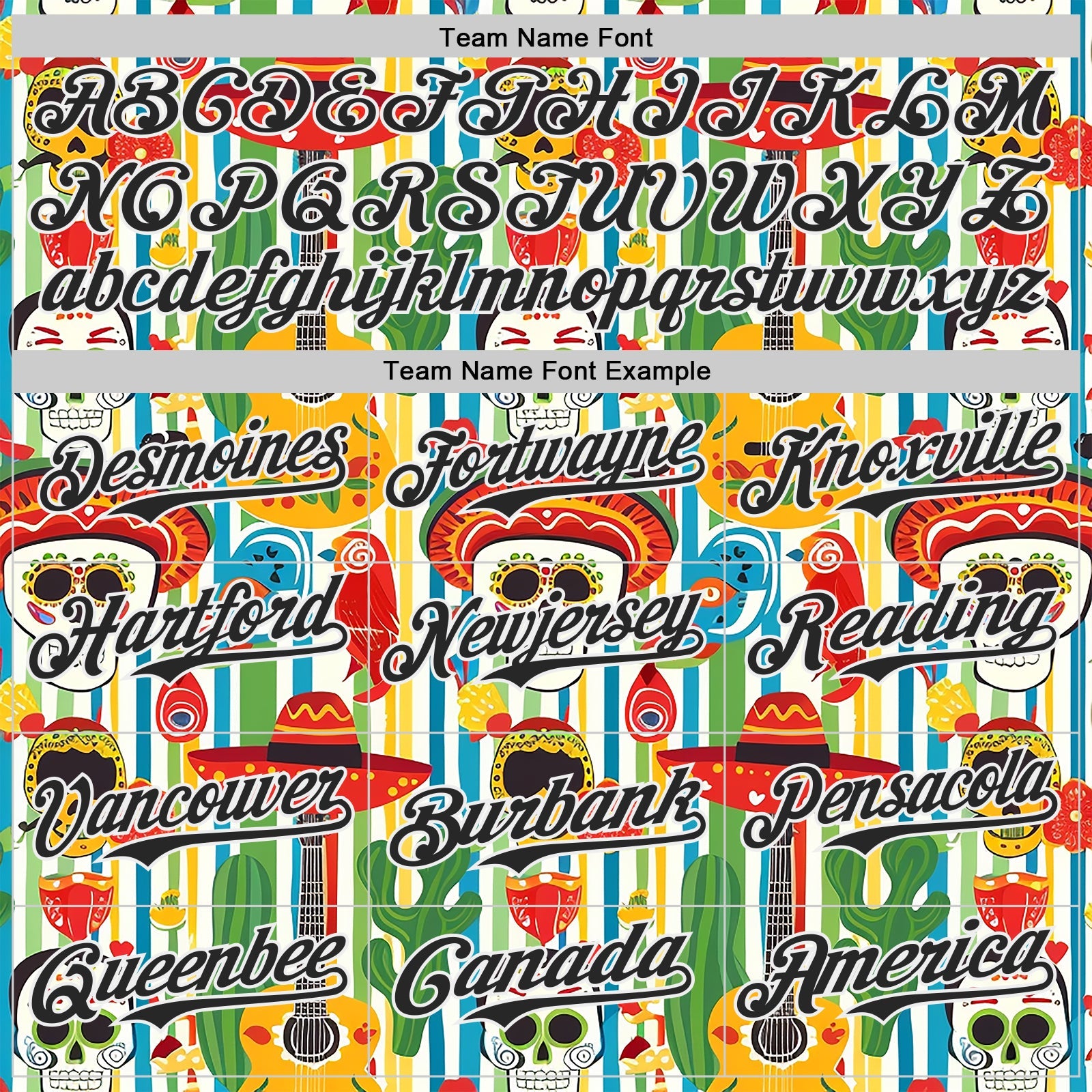 Custom White-Black Cinco de Mayo Sugar Skull Mexican Fiesta Cactus Guitar Authentic Baseball Jersey view 4