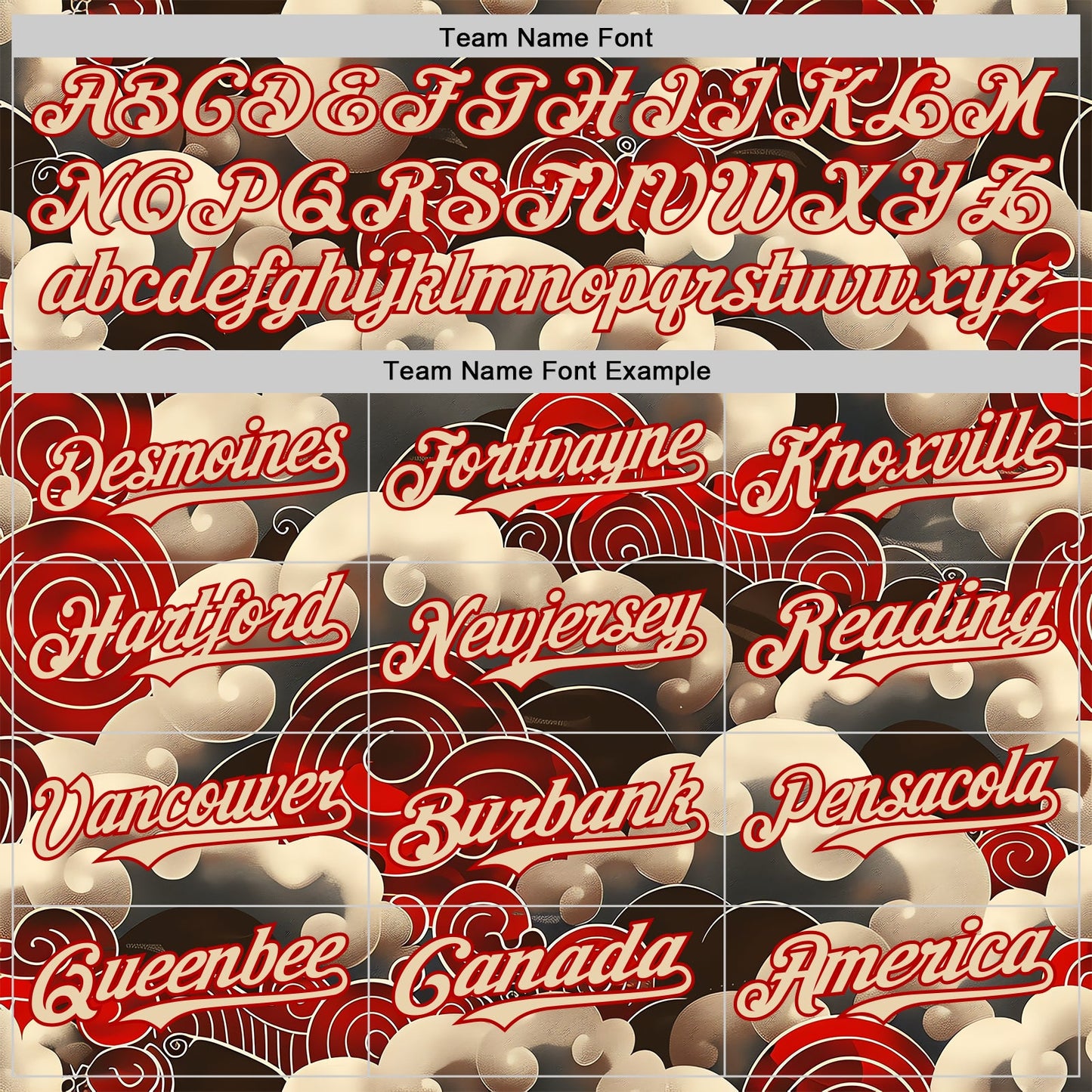 Custom City Cream Black-Red Japanese Wave Split Authentic Baseball Jersey view 4