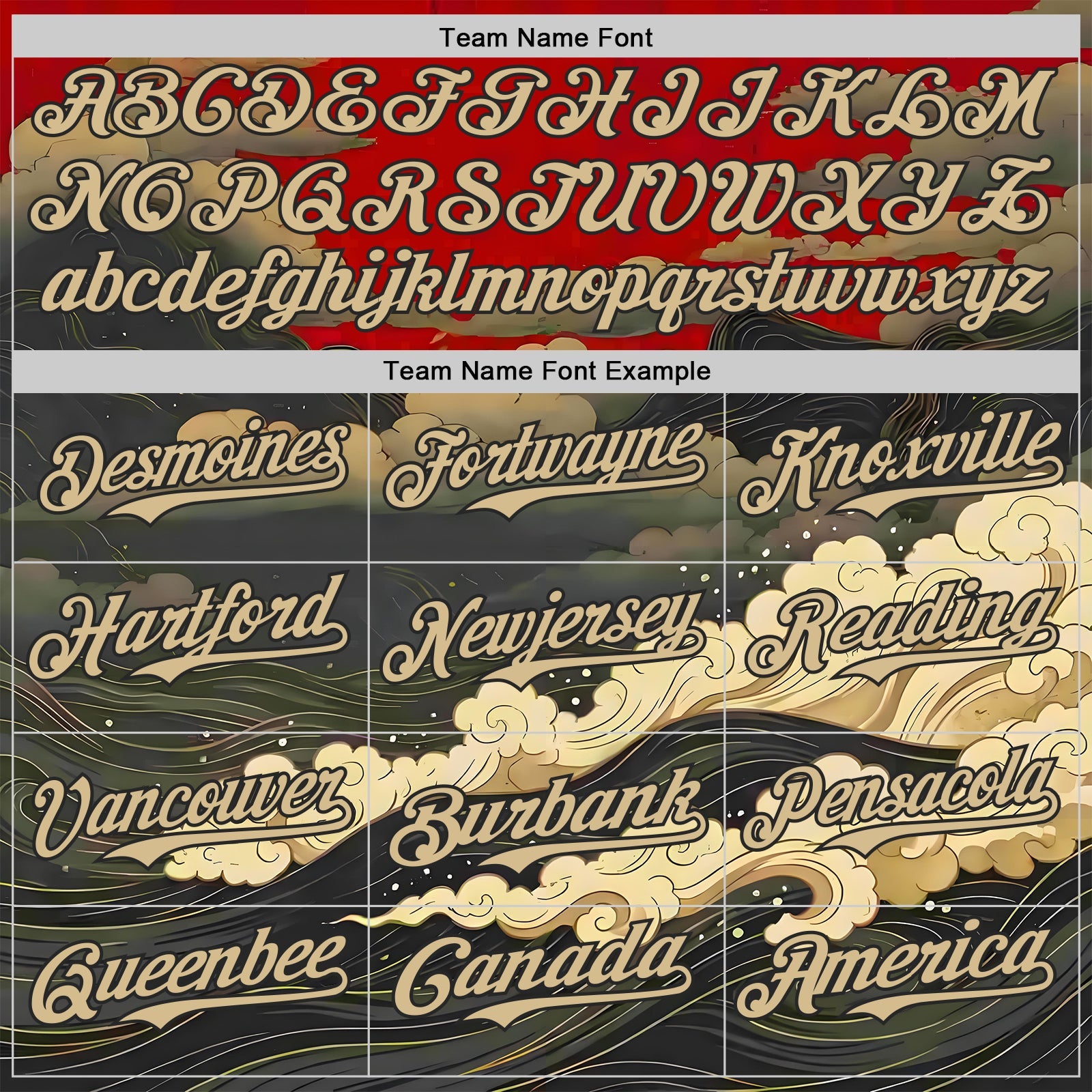 Custom Red Vegas Gold-Black Japanese Wave Authentic Baseball Jersey view 4