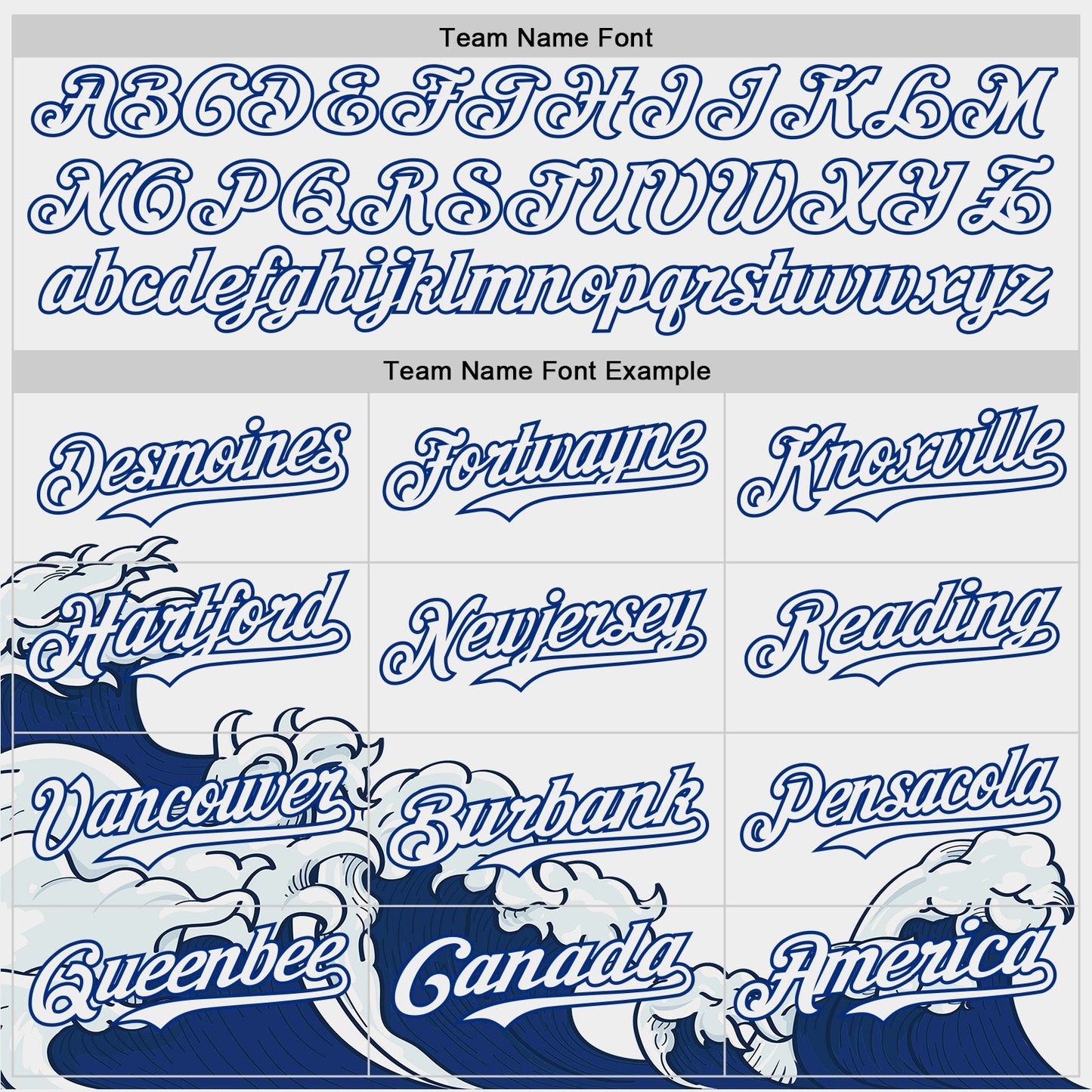 Custom White-Royal Japanese Wave Authentic Baseball Jersey view 4