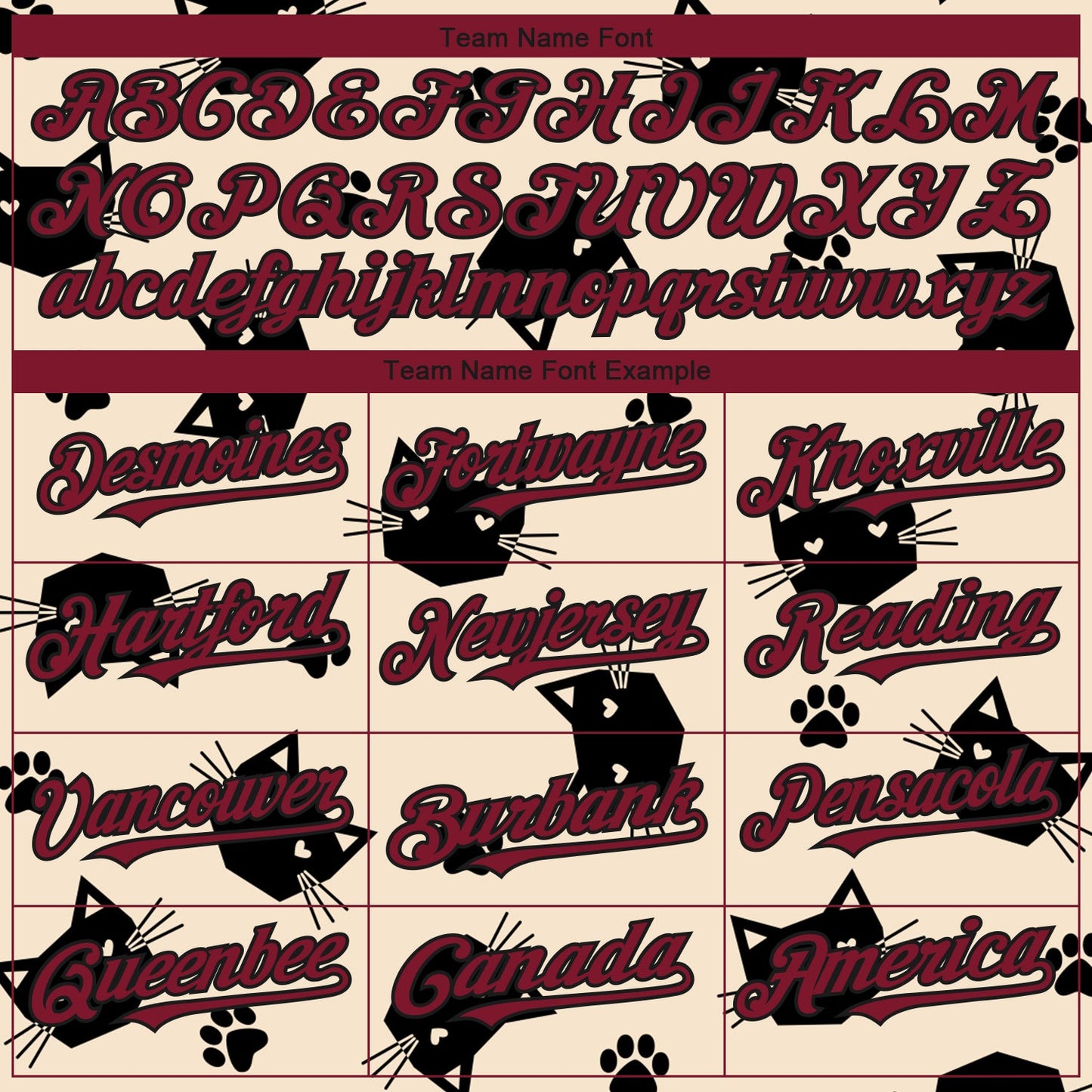 Custom Cream Crimson-Black 3D Pattern Design Cat Authentic Baseball Jersey view 4