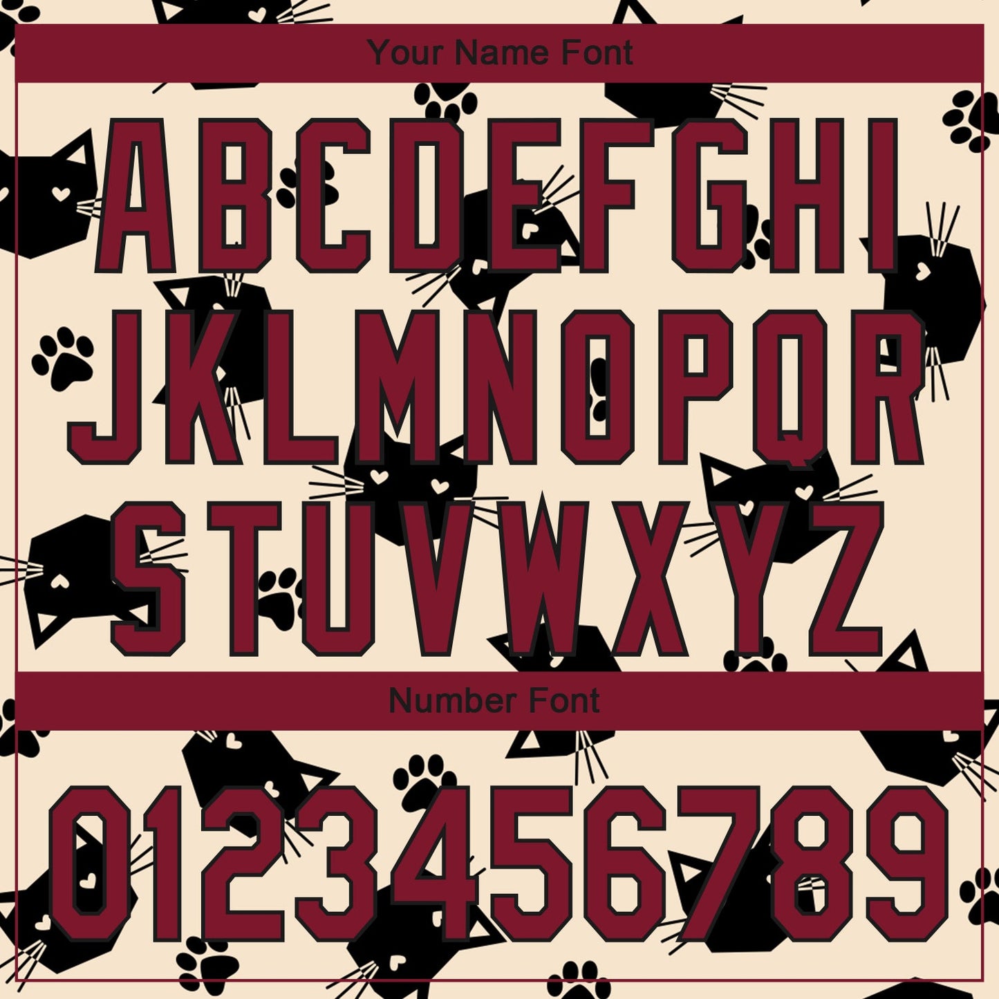 Custom Cream Crimson-Black 3D Pattern Design Cat Authentic Baseball Jersey view 5