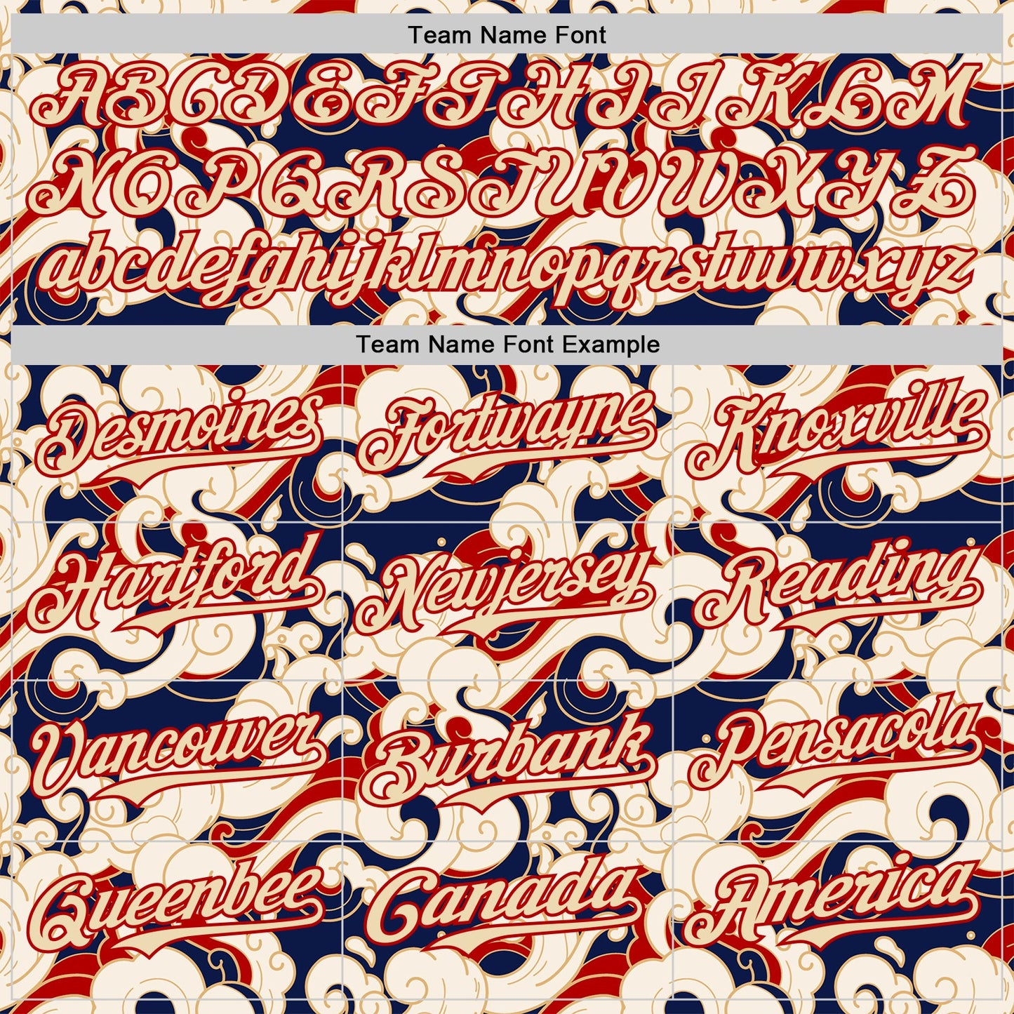 Custom Cream-Red Japanese Wave Authentic Baseball Jersey view 4