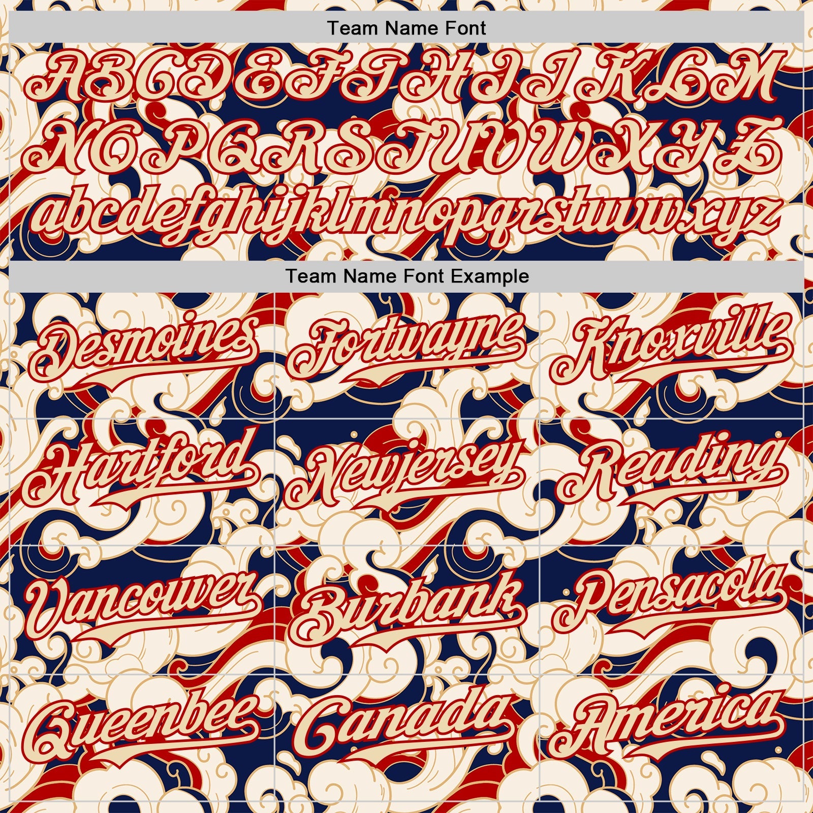 Custom Cream-Red Japanese Wave Authentic Baseball Jersey view 4