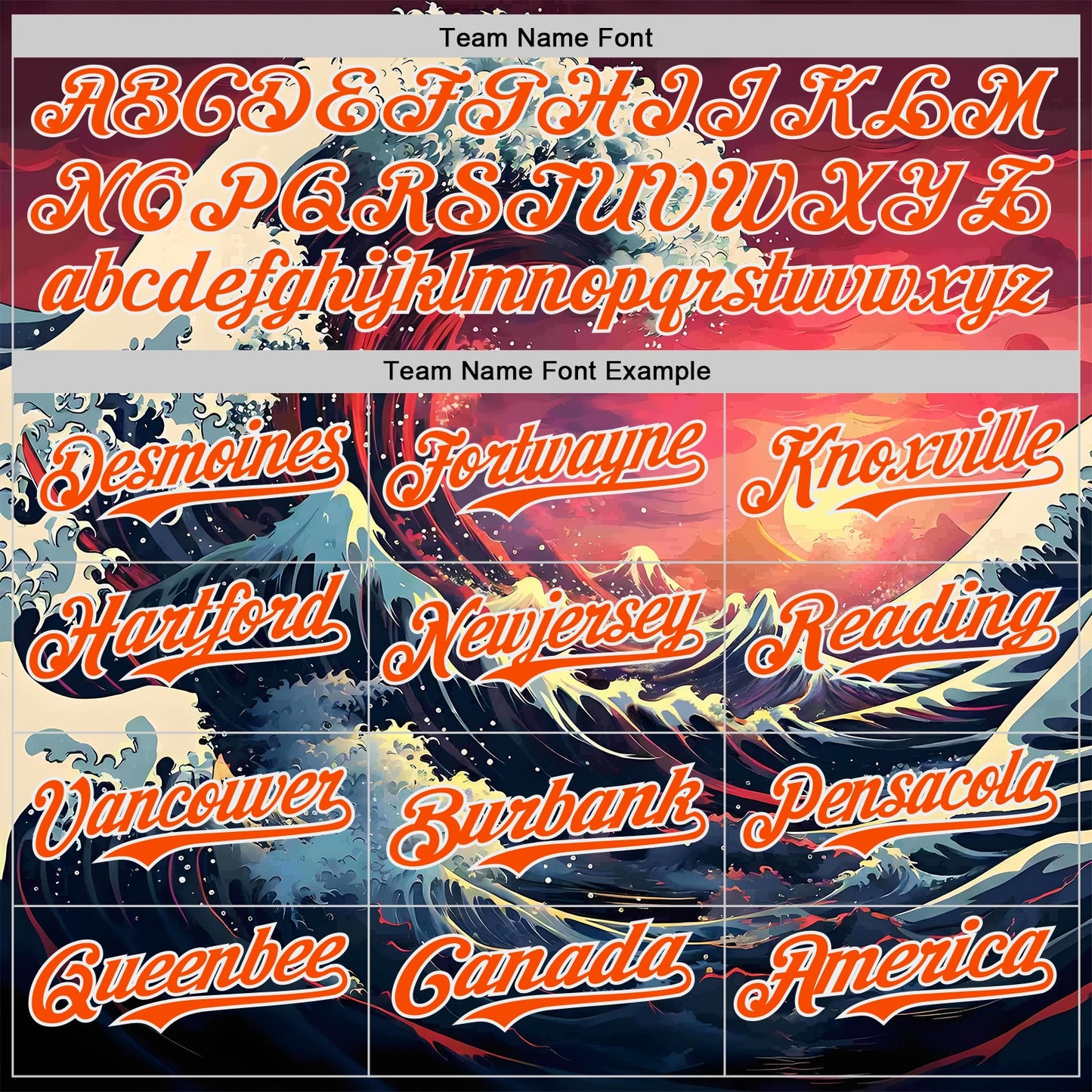 Custom Red Orange-White Japanese Wave Authentic Baseball Jersey view 4