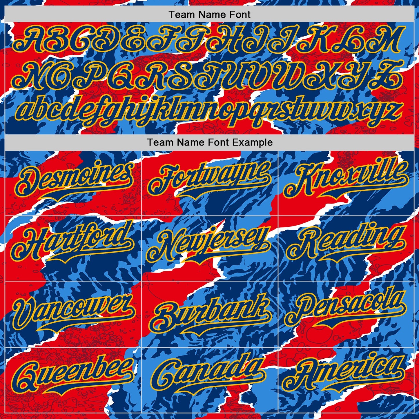 Custom US Navy Blue Red-Gold Geometric Patchwork Asymmetry Authentic Baseball Jersey view 4