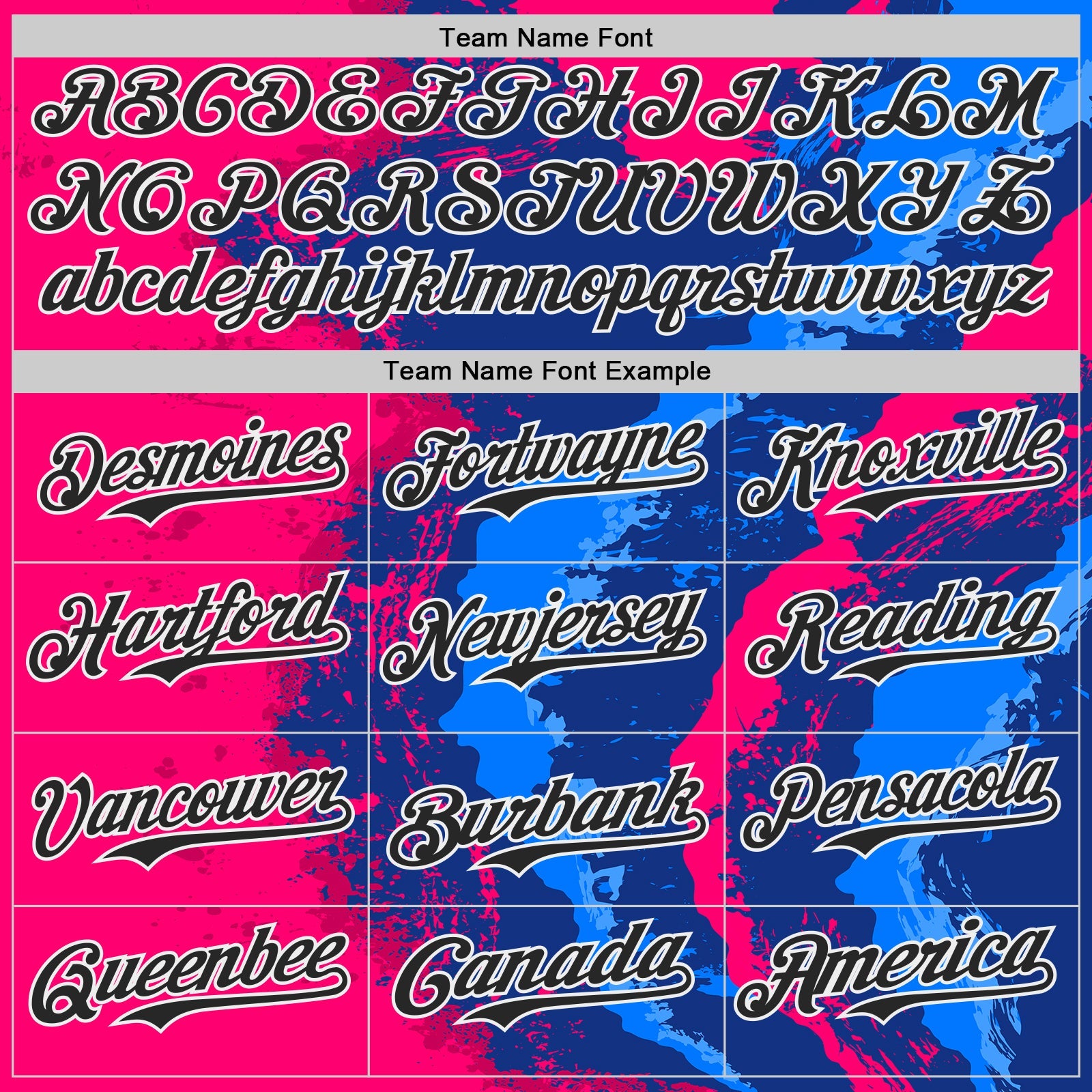 Custom Pink Black Blue-White Geometric Patchwork Asymmetry Fluid Swirl Splatter Authentic Baseball Jersey view 4
