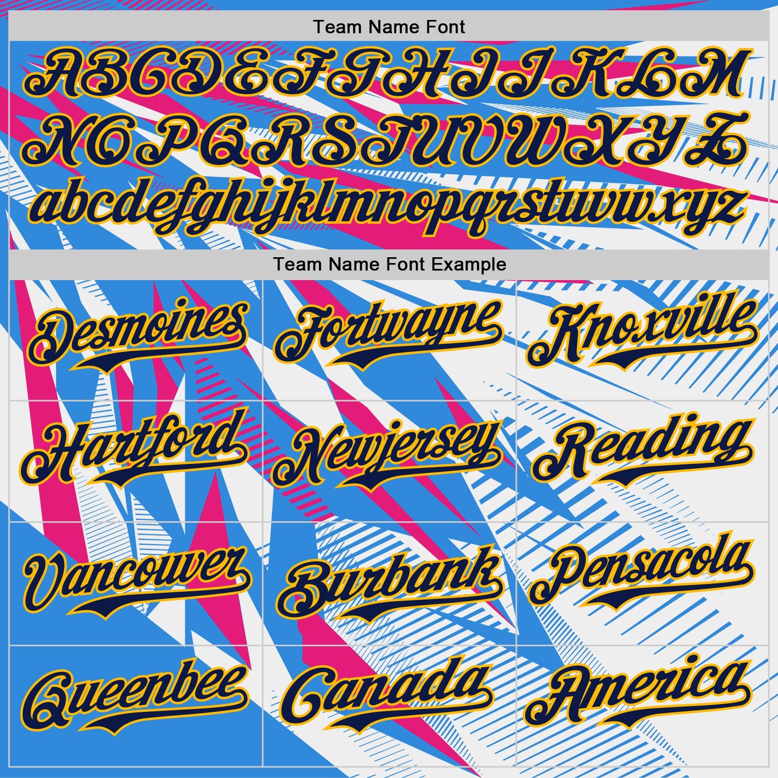 Custom White Navy Blue Hot Pink-Gold Geometric Patchwork Asymmetry Authentic Baseball Jersey view 4