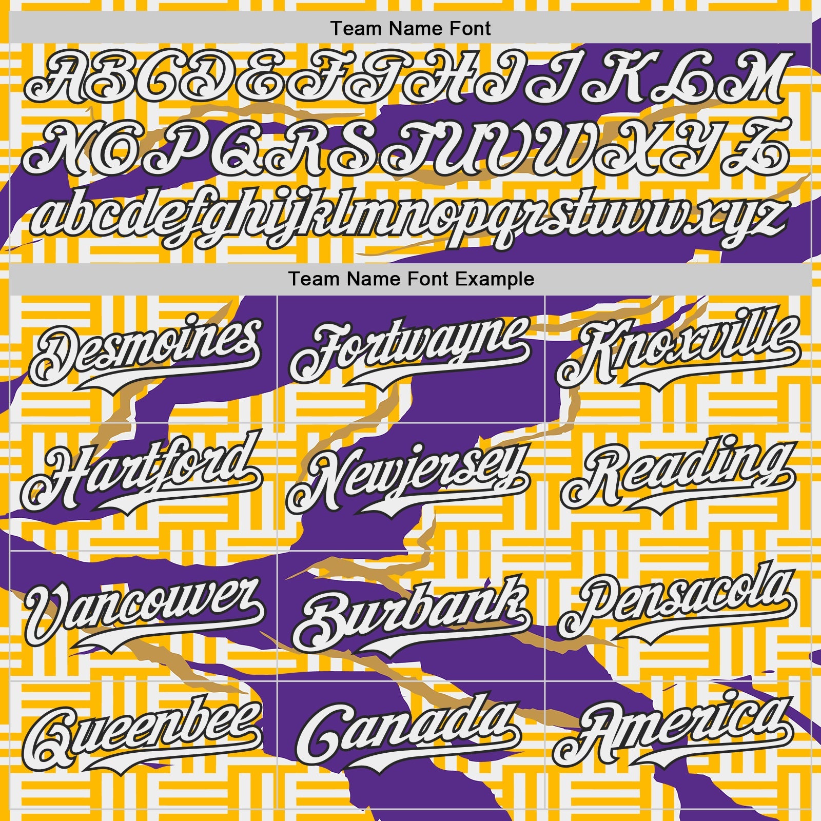 Custom Gold White Purple-Black Geometric Patchwork Asymmetry Torn Authentic Baseball Jersey view 4