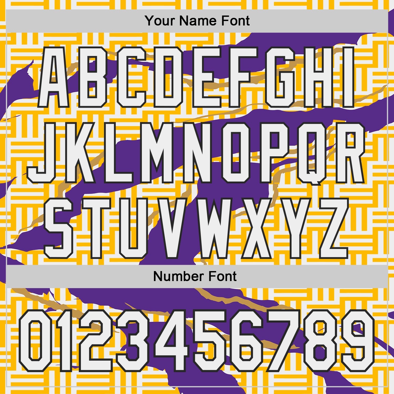 Custom Gold White Purple-Black Geometric Patchwork Asymmetry Torn Authentic Baseball Jersey view 5