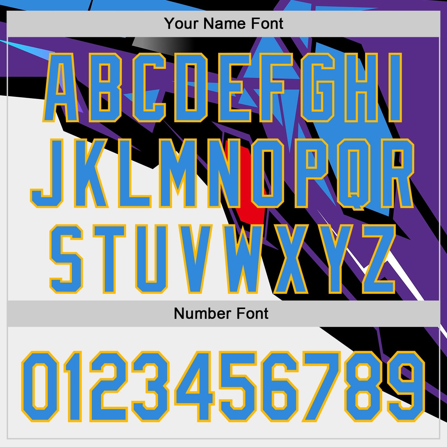 Custom Black Electric Blue Purple Red-Gold Geometric Patchwork Asymmetry Authentic Baseball Jersey view 5