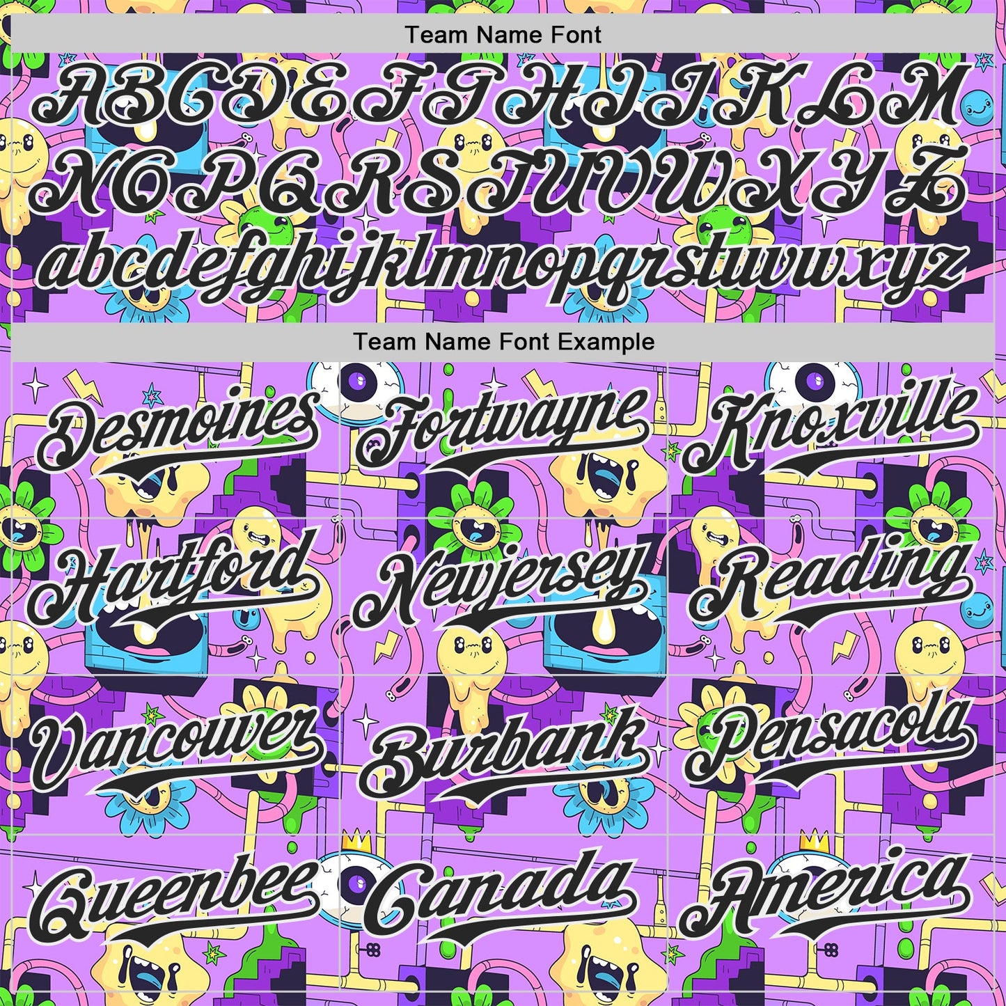 Custom Purple Black-White Psychedelic Trippy Smile Authentic Baseball Jersey view 4