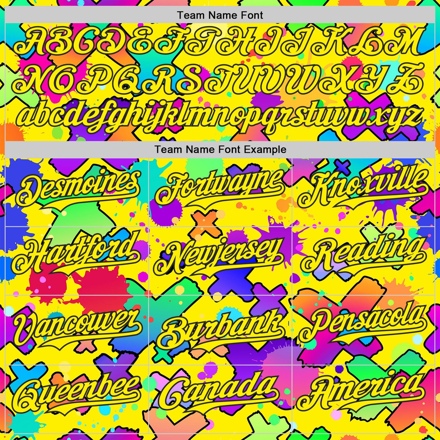 Custom Light Yellow-Black Psychedelic Trippy Graffiti Splatter Authentic Baseball Jersey view 4