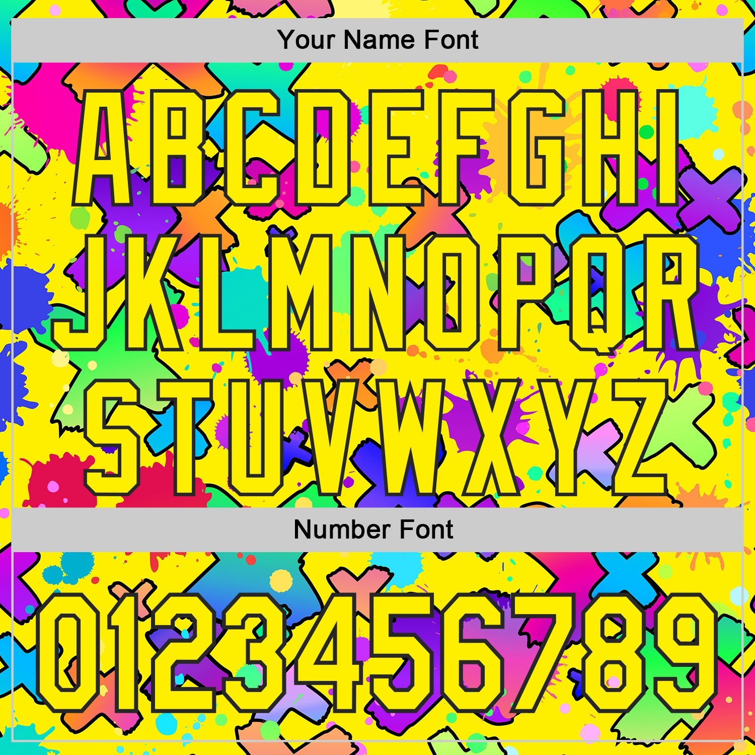 Custom Light Yellow-Black Psychedelic Trippy Graffiti Splatter Authentic Baseball Jersey view 5