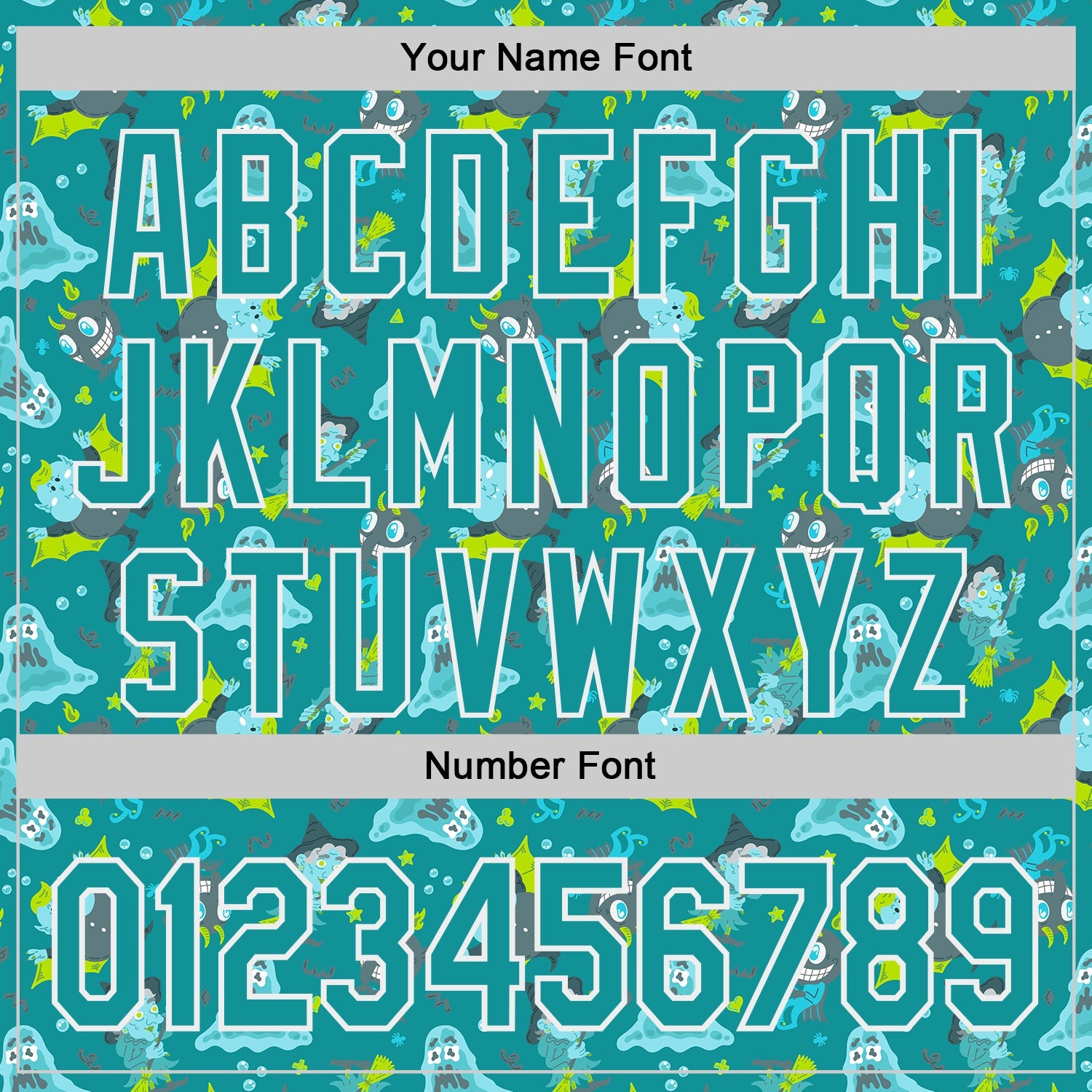 Custom Teal-White Psychedelic Trippy Monster Authentic Baseball Jersey view 5