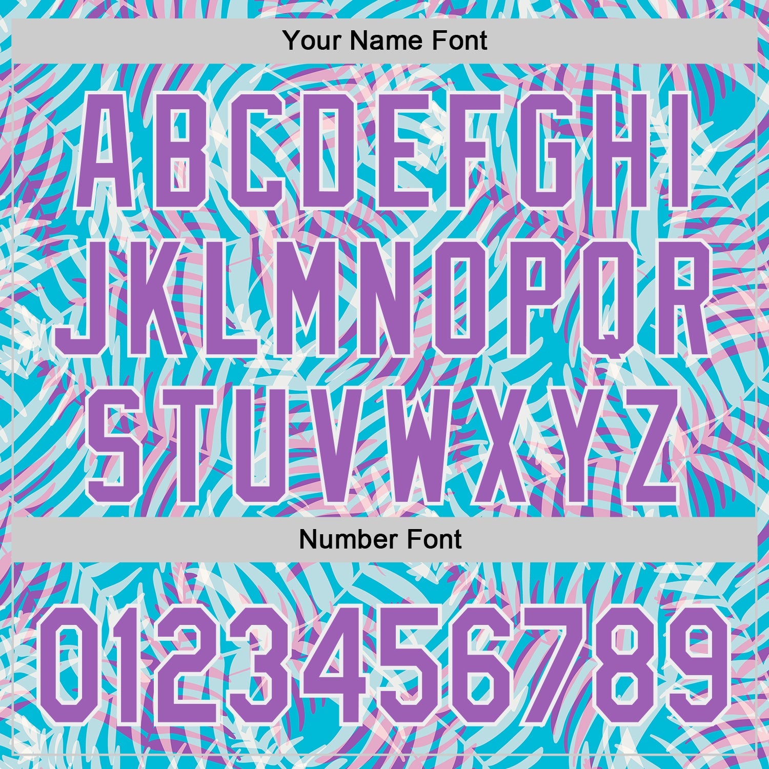 Custom Lakes Blue Medium Purple-White Psychedelic Trippy Tropical Leaves Authentic Baseball Jersey view 5