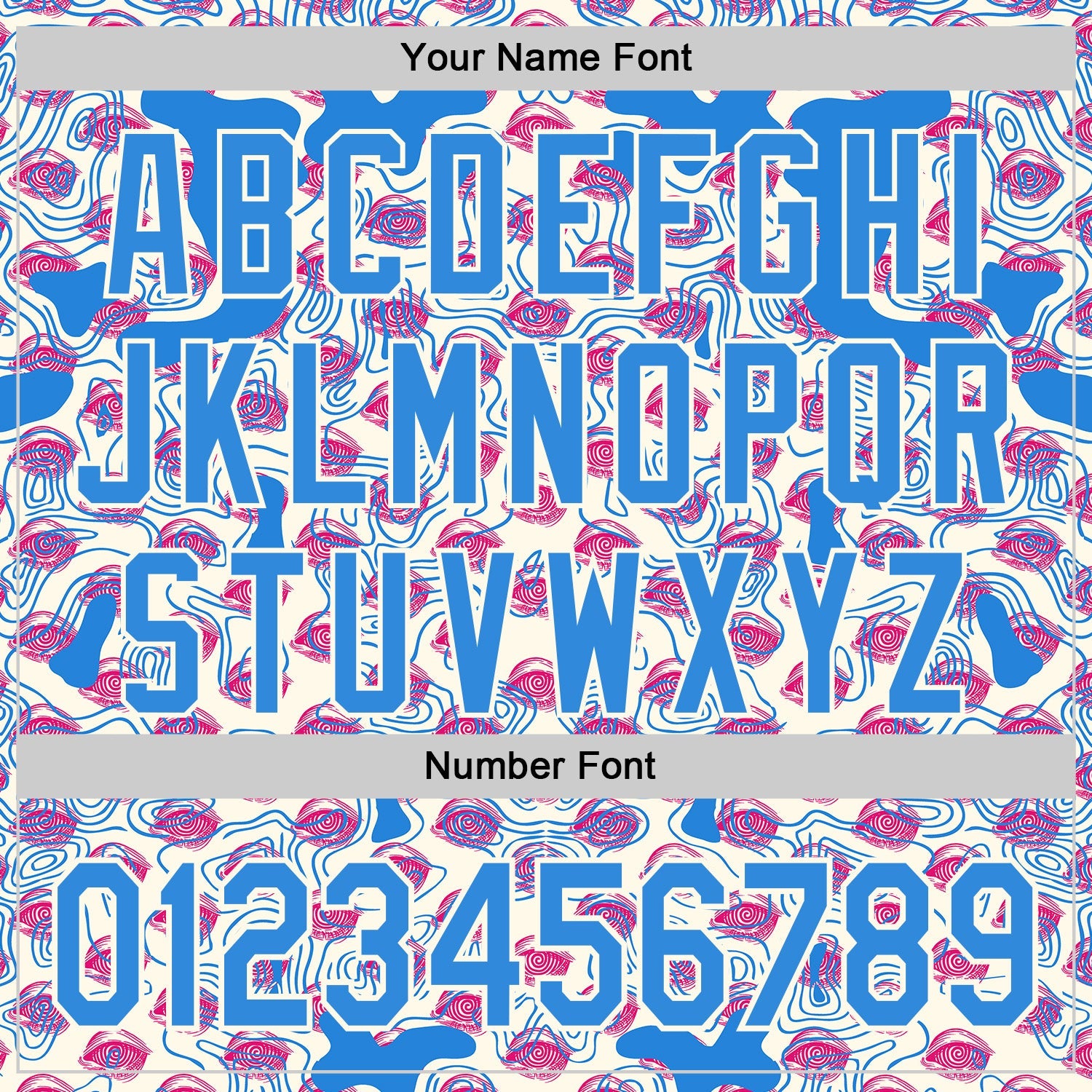 Custom Cream-Electric Blue Psychedelic Trippy Flow Line Authentic Baseball Jersey view 5