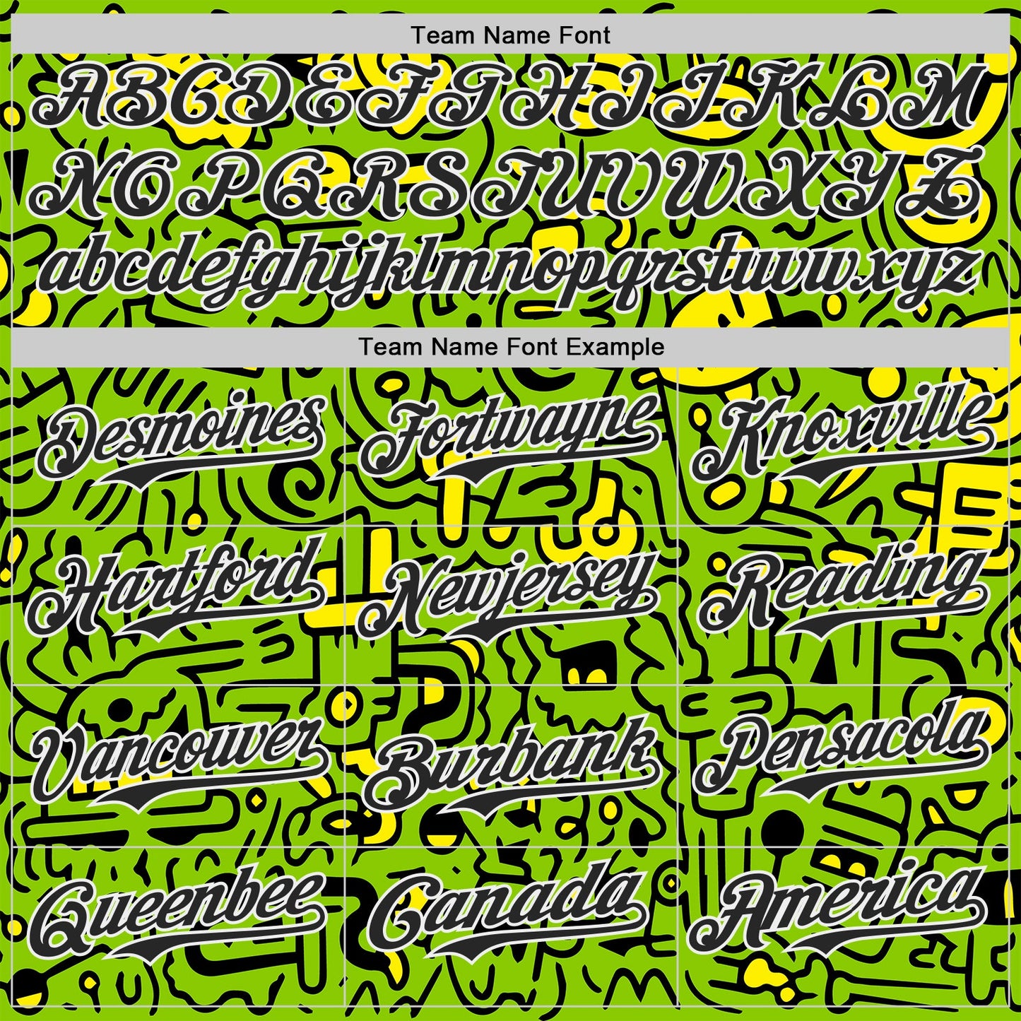 Custom Neon Green Black-White Psychedelic Trippy Neon Monster Authentic Baseball Jersey view 4