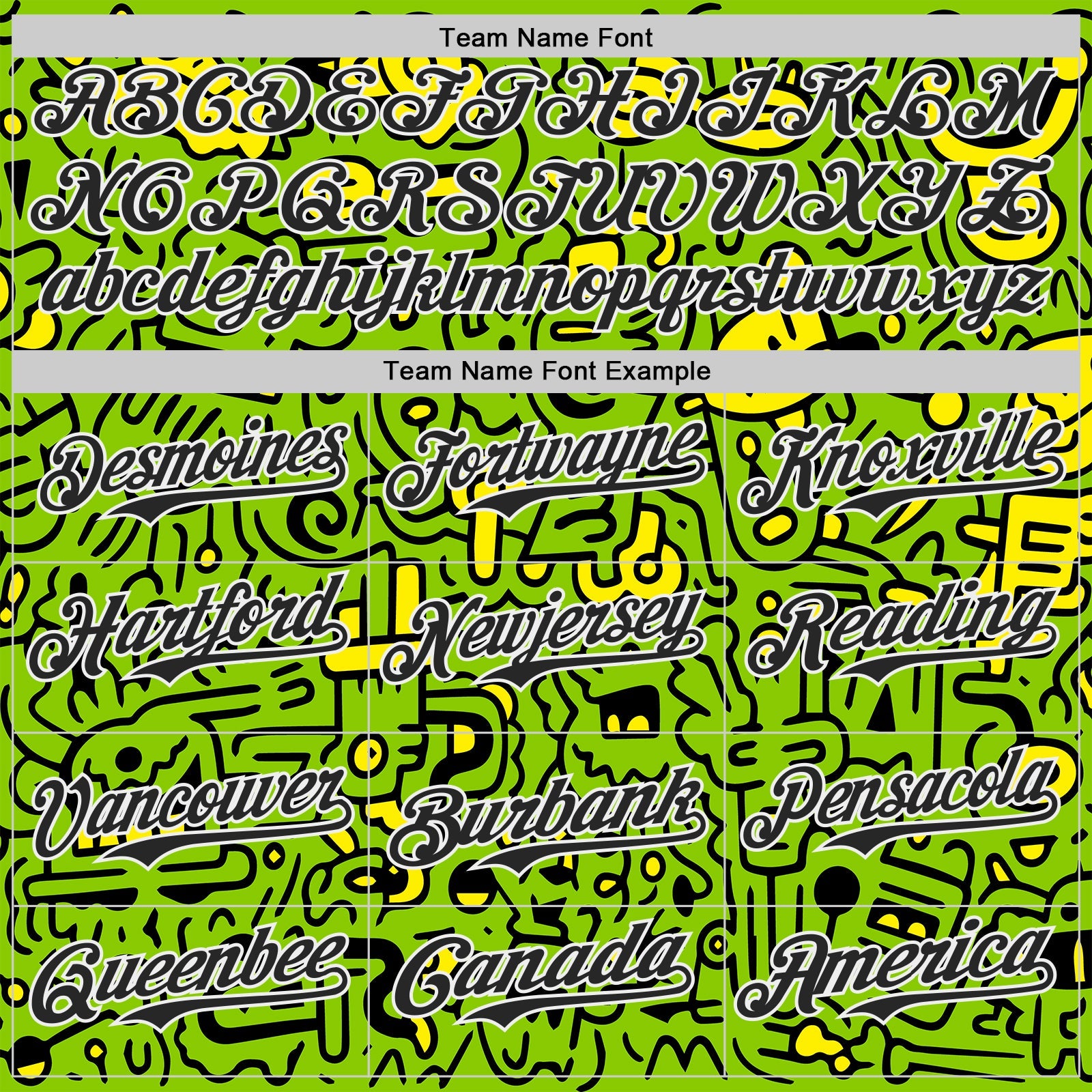 Custom Neon Green Black-White Psychedelic Trippy Neon Monster Authentic Baseball Jersey view 4