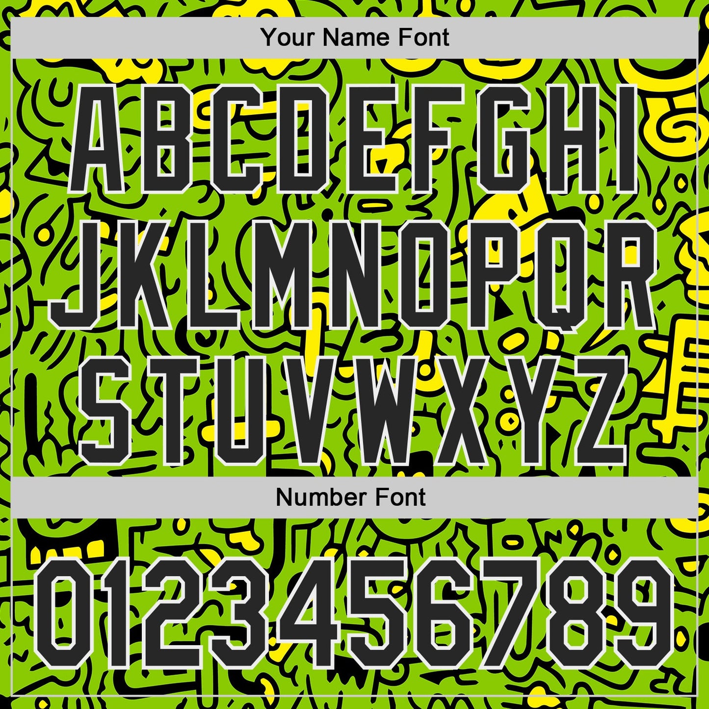 Custom Neon Green Black-White Psychedelic Trippy Neon Monster Authentic Baseball Jersey view 5