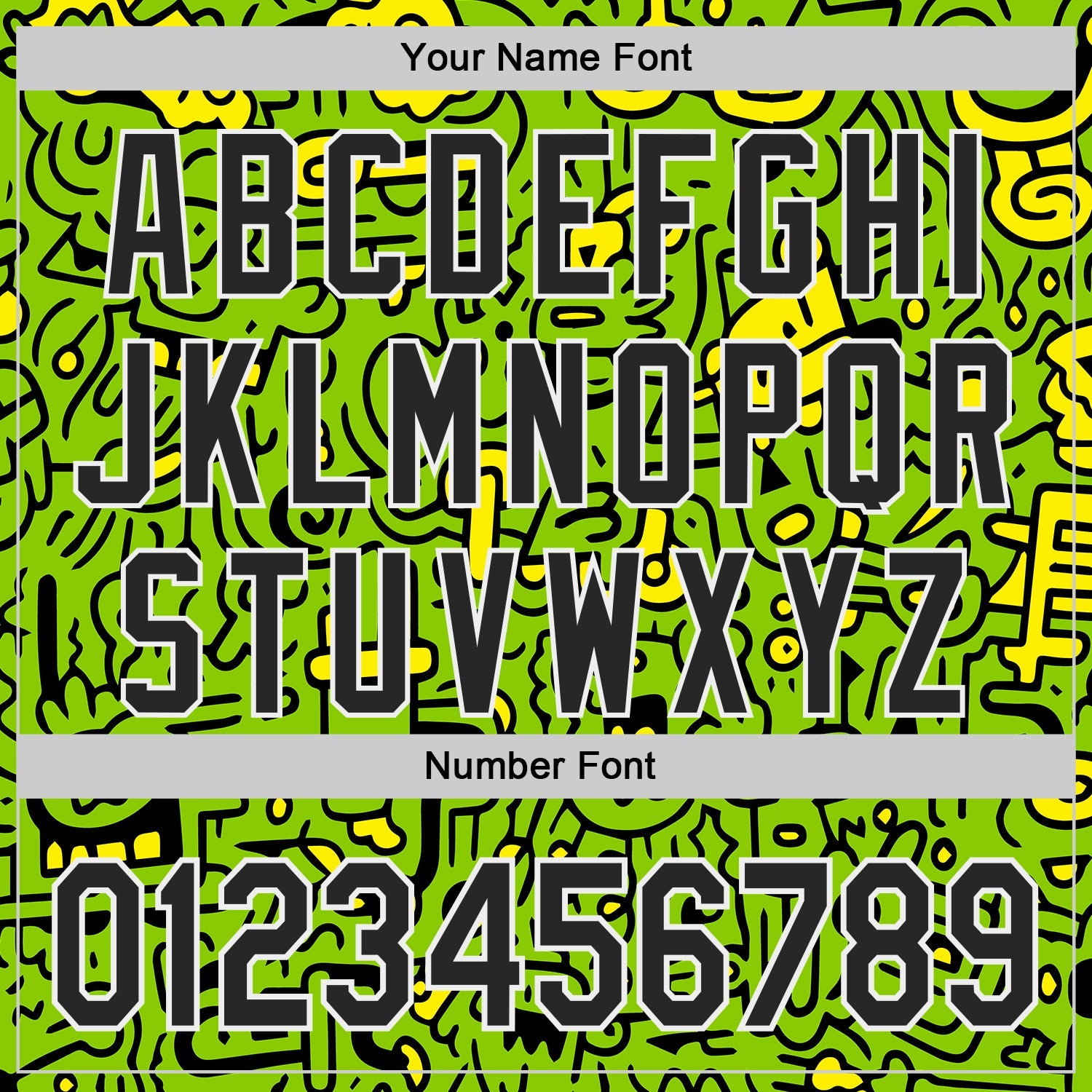 Custom Neon Green Black-White Psychedelic Trippy Neon Monster Authentic Baseball Jersey view 5