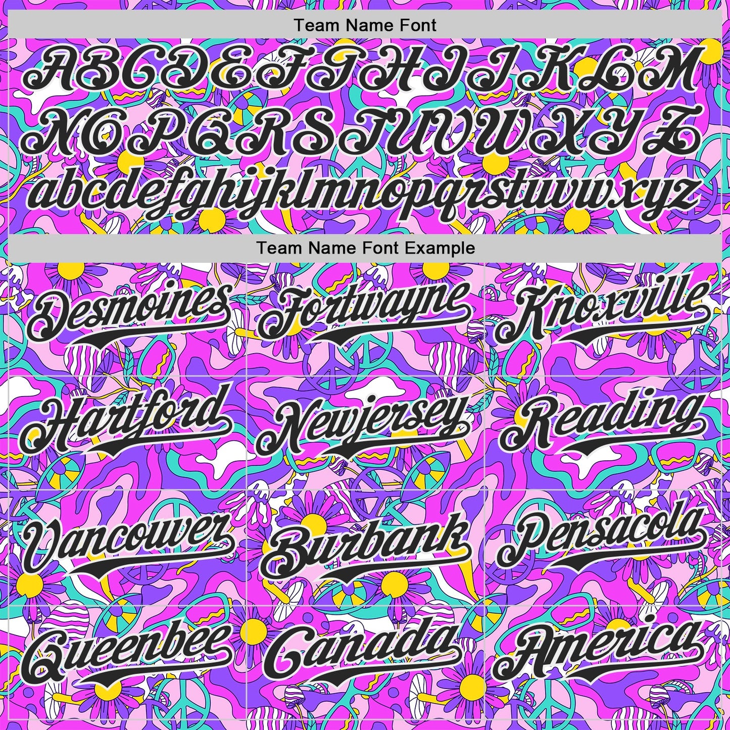 Custom Purple Black-White Psychedelic Trippy Mushroom & Floral Authentic Baseball Jersey view 4