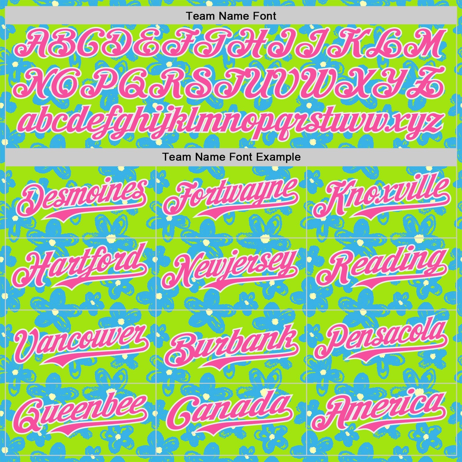 Custom Neon Green Pink-White Psychedelic Trippy Flower Authentic Baseball Jersey view 4
