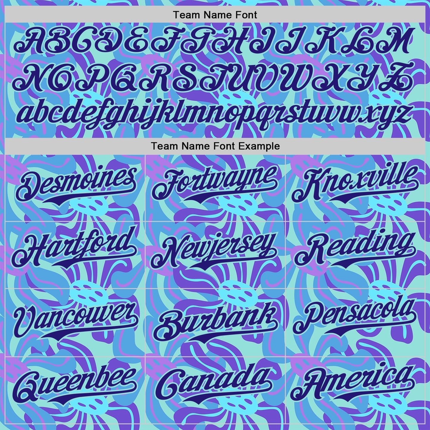 Custom Ice Blue-Dark Purple Psychedelic Trippy Flower Authentic Baseball Jersey view 4