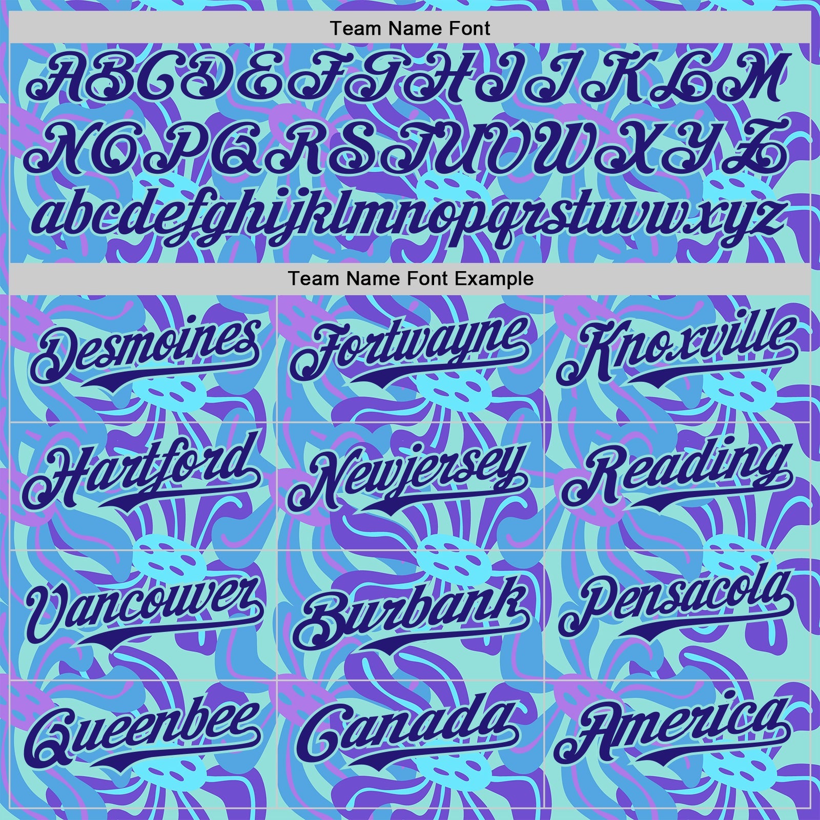 Custom Ice Blue-Dark Purple Psychedelic Trippy Flower Authentic Baseball Jersey view 4