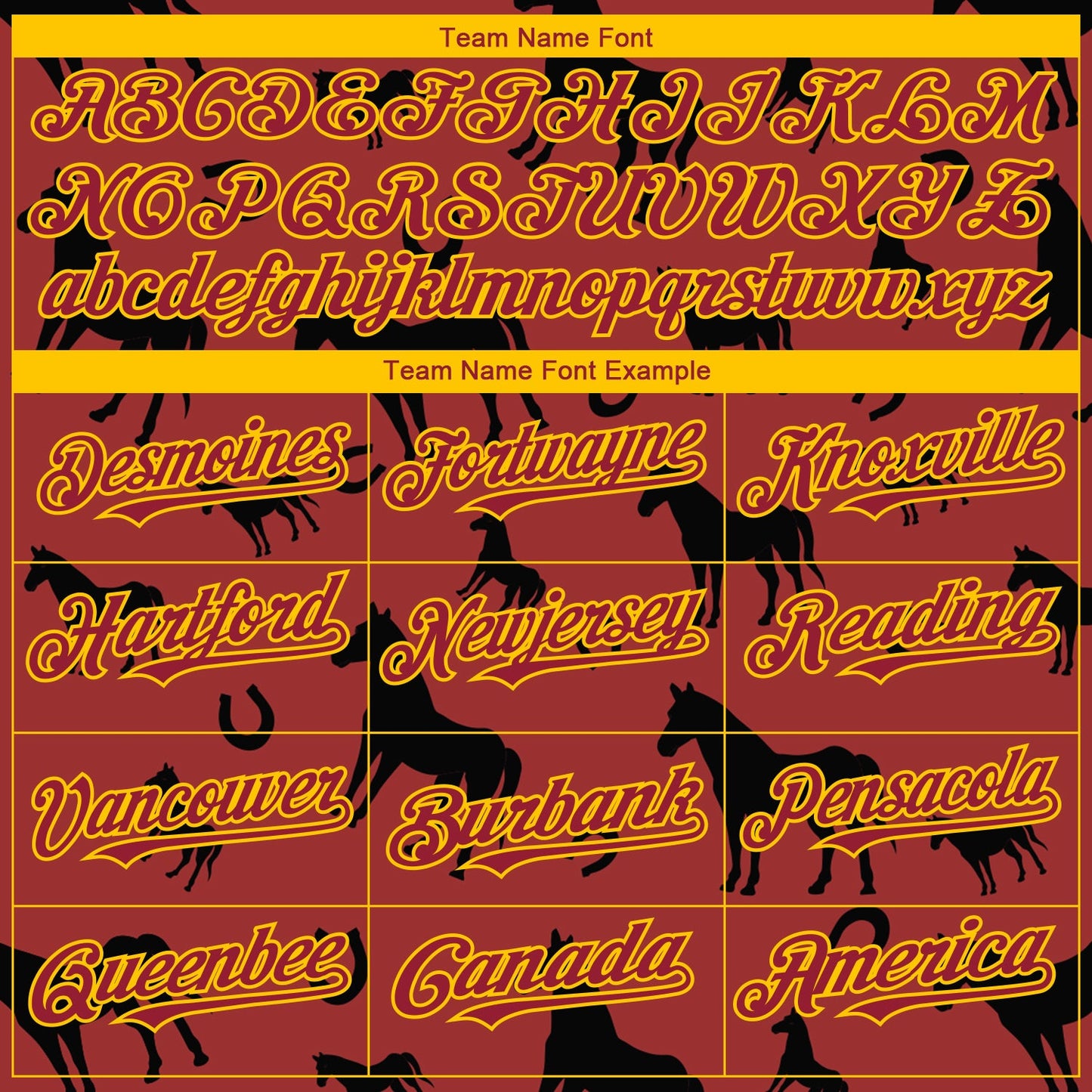 Custom Cardinal Yellow 3D Pattern Design Horse Authentic Baseball Jersey view 4