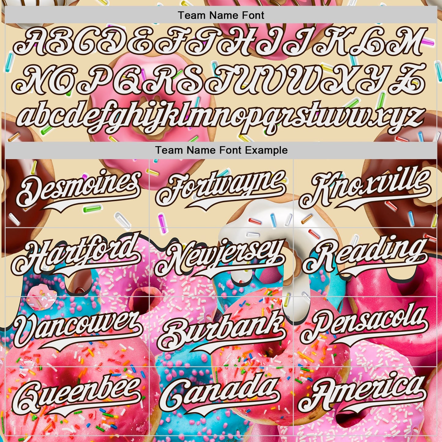 Custom City Cream White-Brown Ice Cream Donut Foodie Dessert Authentic Baseball Jersey view 4