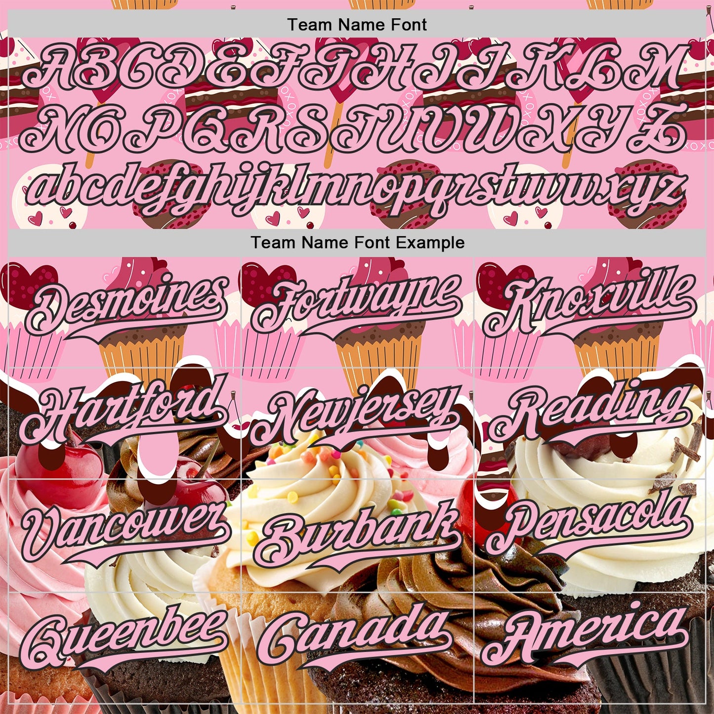 Custom Light Pink-Black Ice Cream Cake Foodie Dessert Authentic Baseball Jersey view 4