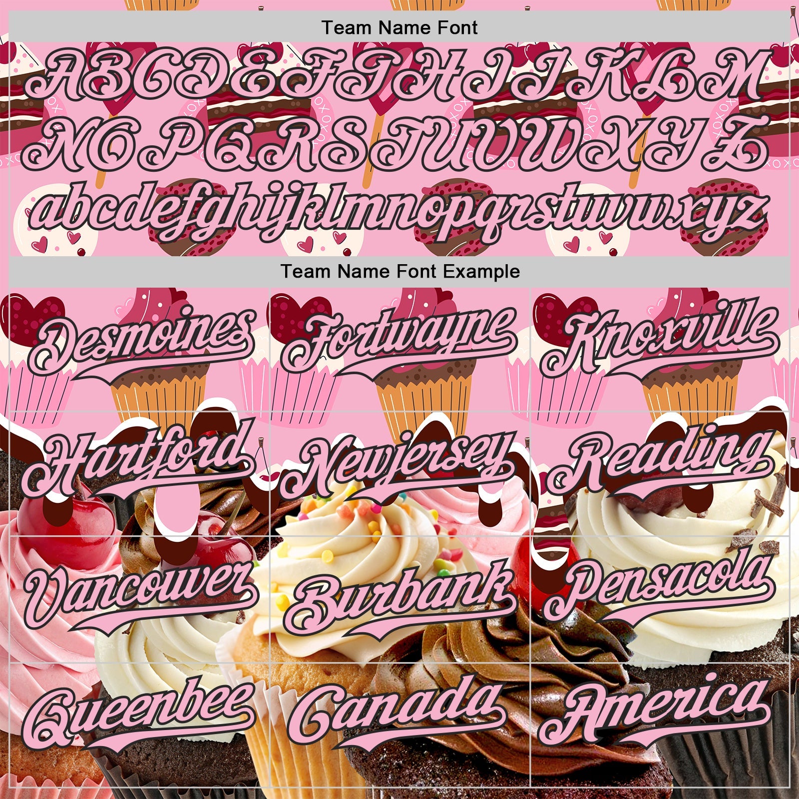 Custom Light Pink-Black Ice Cream Cake Foodie Dessert Authentic Baseball Jersey view 4