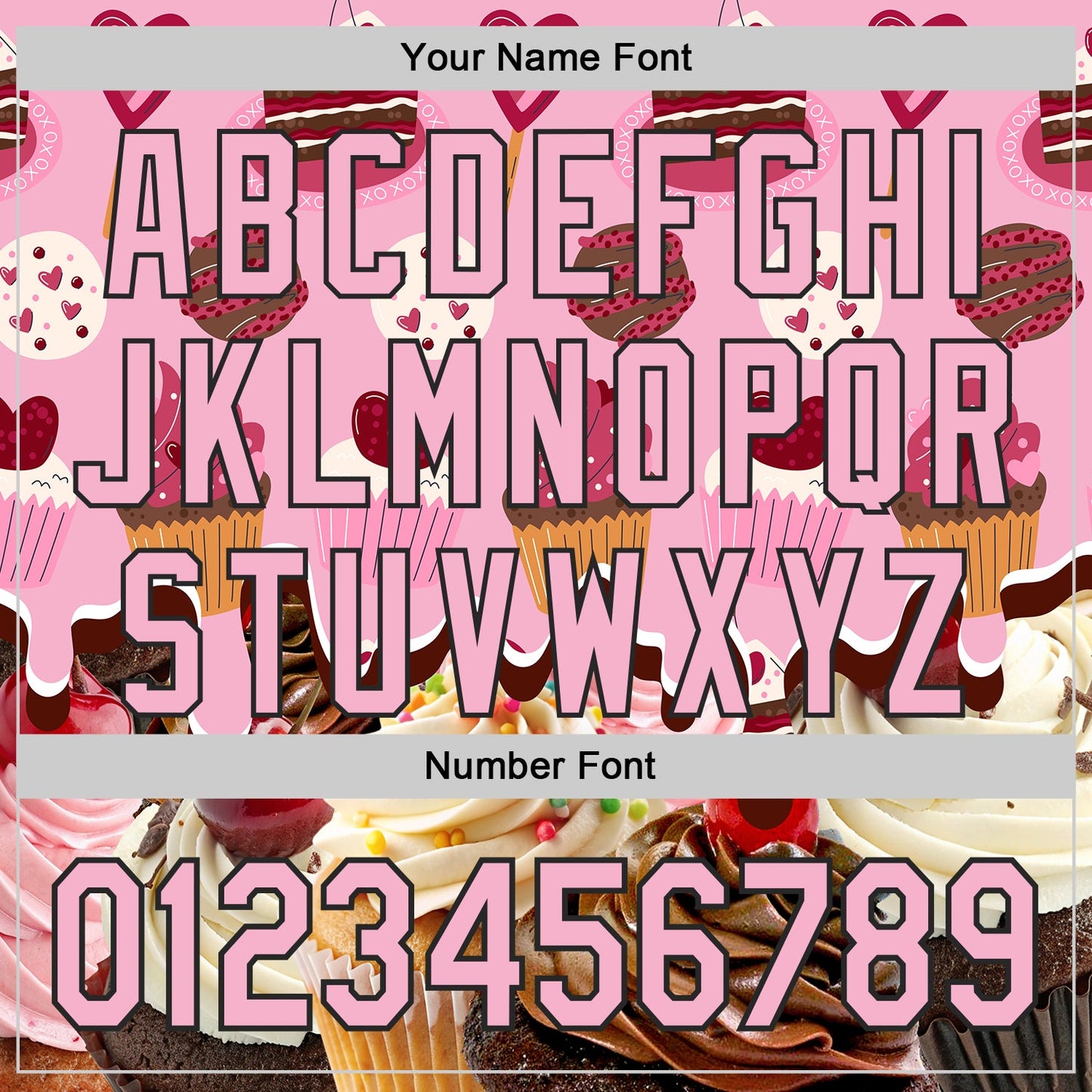 Custom Light Pink-Black Ice Cream Cake Foodie Dessert Authentic Baseball Jersey view 5