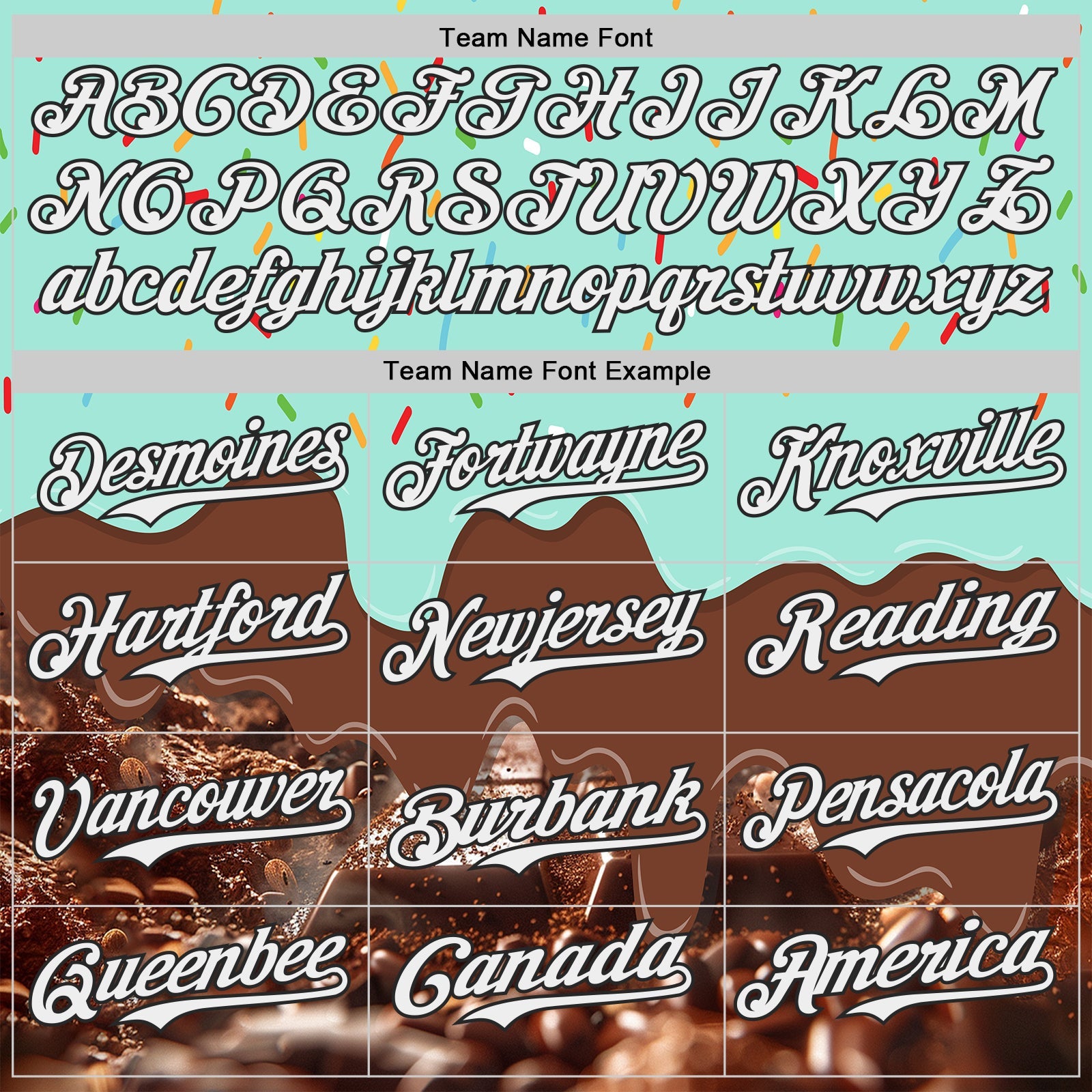 Custom Ice Blue White-Black Ice Cream Chocolate Foodie Dessert Authentic Baseball Jersey view 4