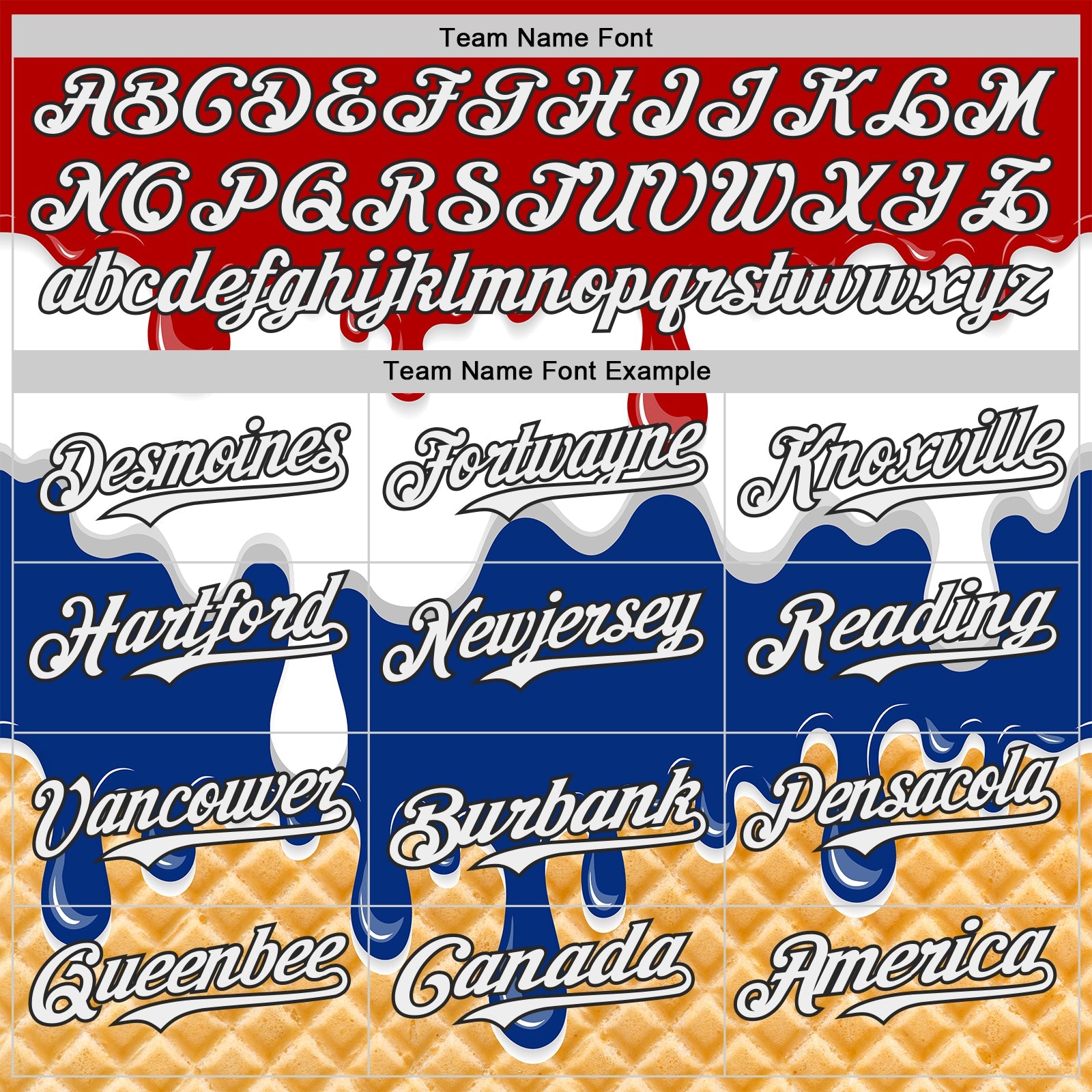 Custom Red White-Black Ice Cream Waffle Foodie Dessert Authentic Baseball Jersey view 4