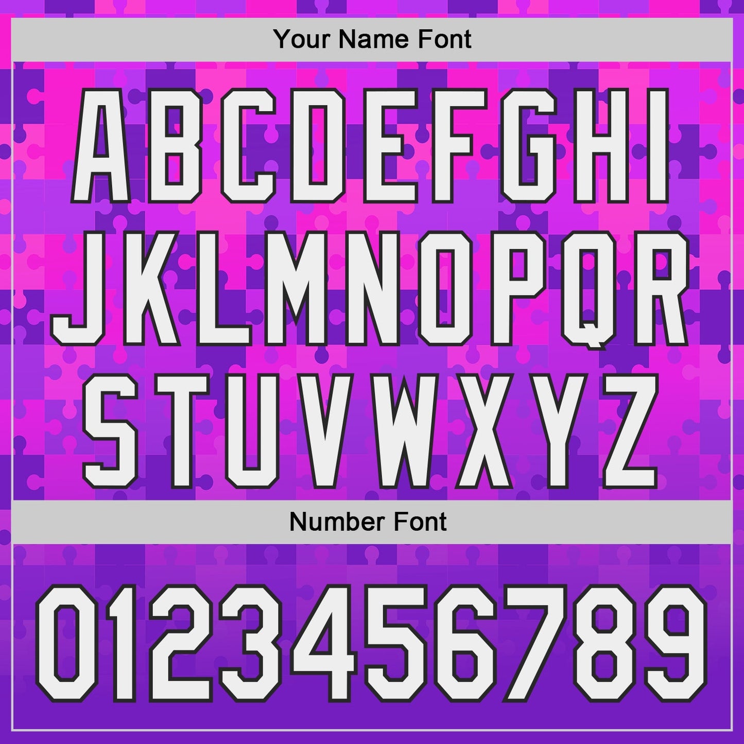 Custom Purple White-Black Puzzle 3D Pattern Design Authentic Baseball Jersey view 5