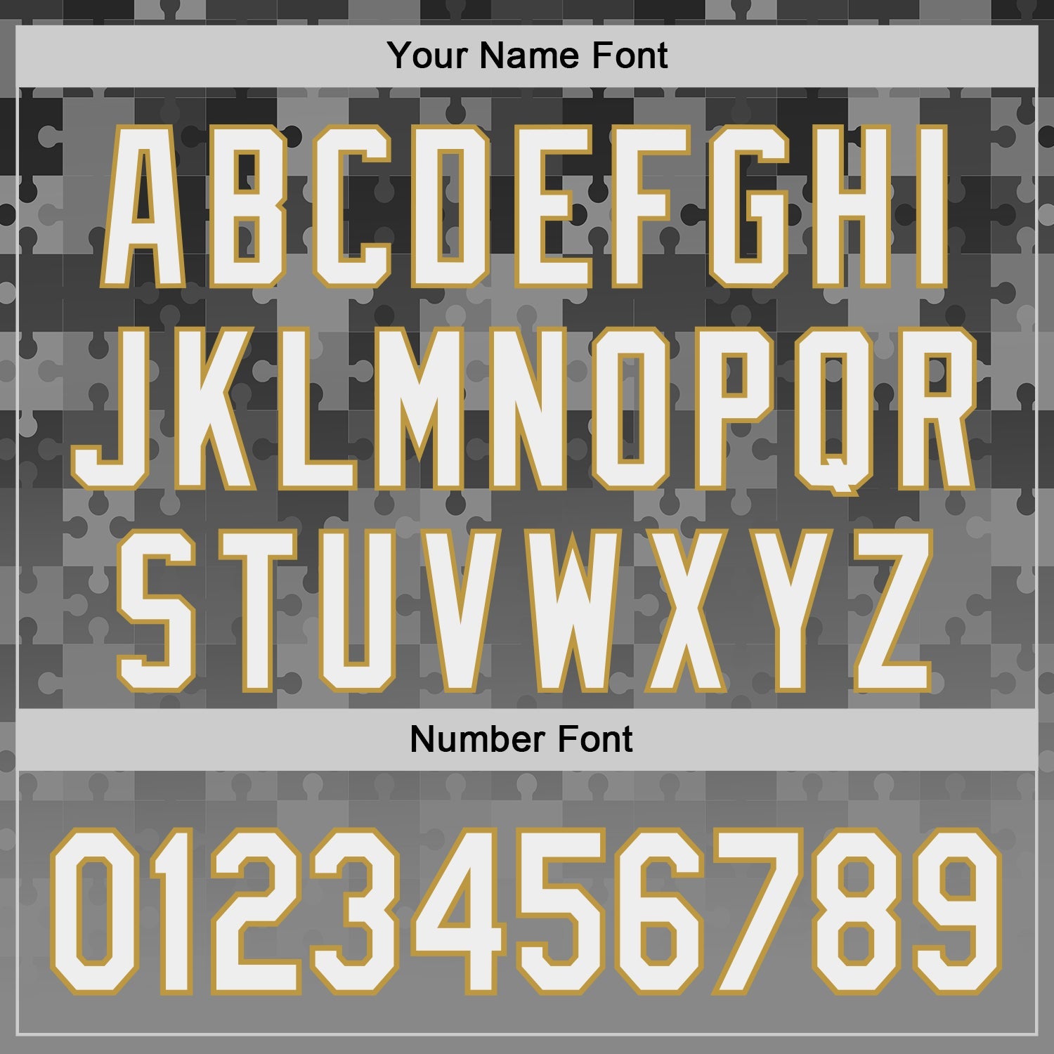 Custom Steel Gray White-Old Gold Puzzle 3D Pattern Design Authentic Baseball Jersey view 5