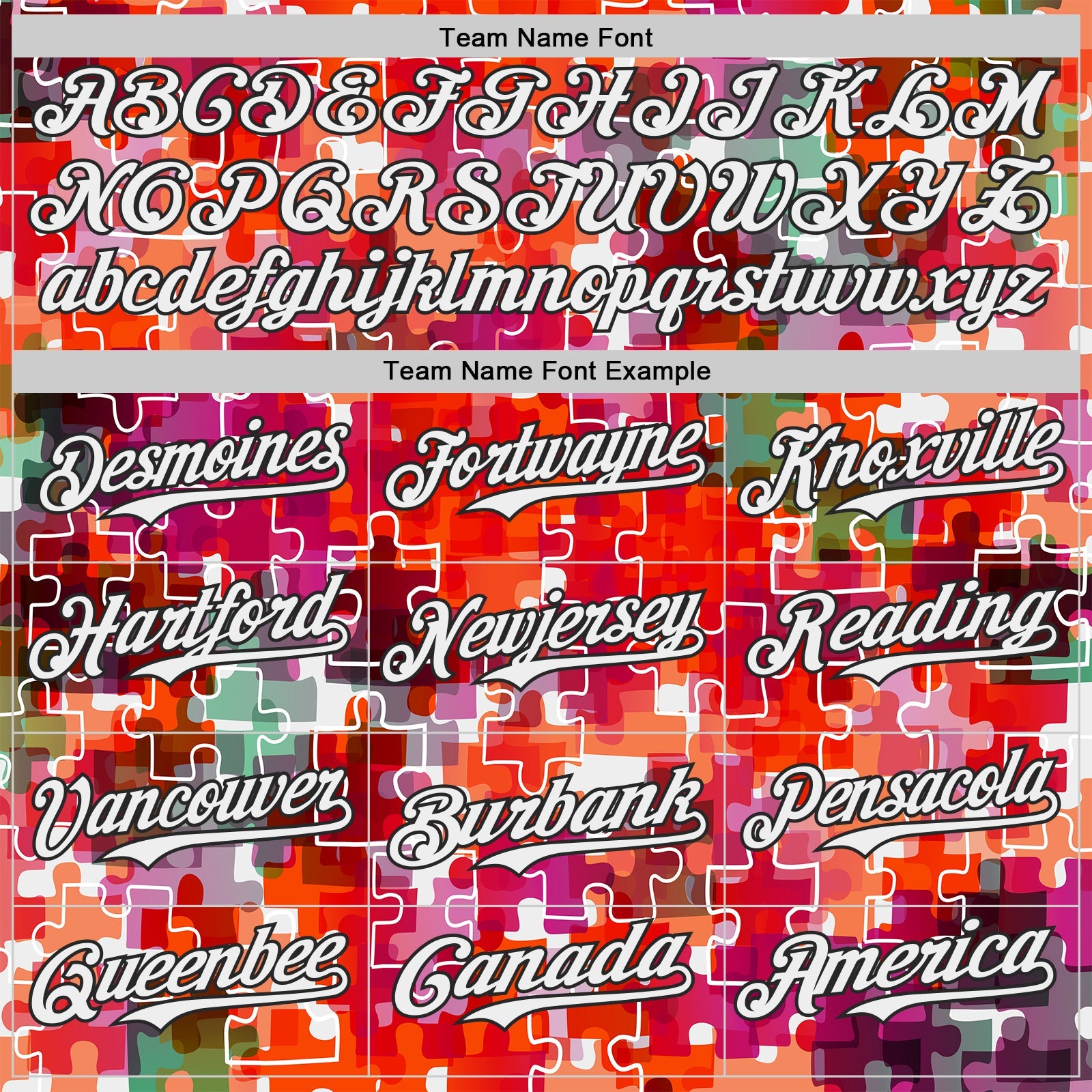 Custom Red White-Black Puzzle 3D Pattern Design Authentic Baseball Jersey view 4