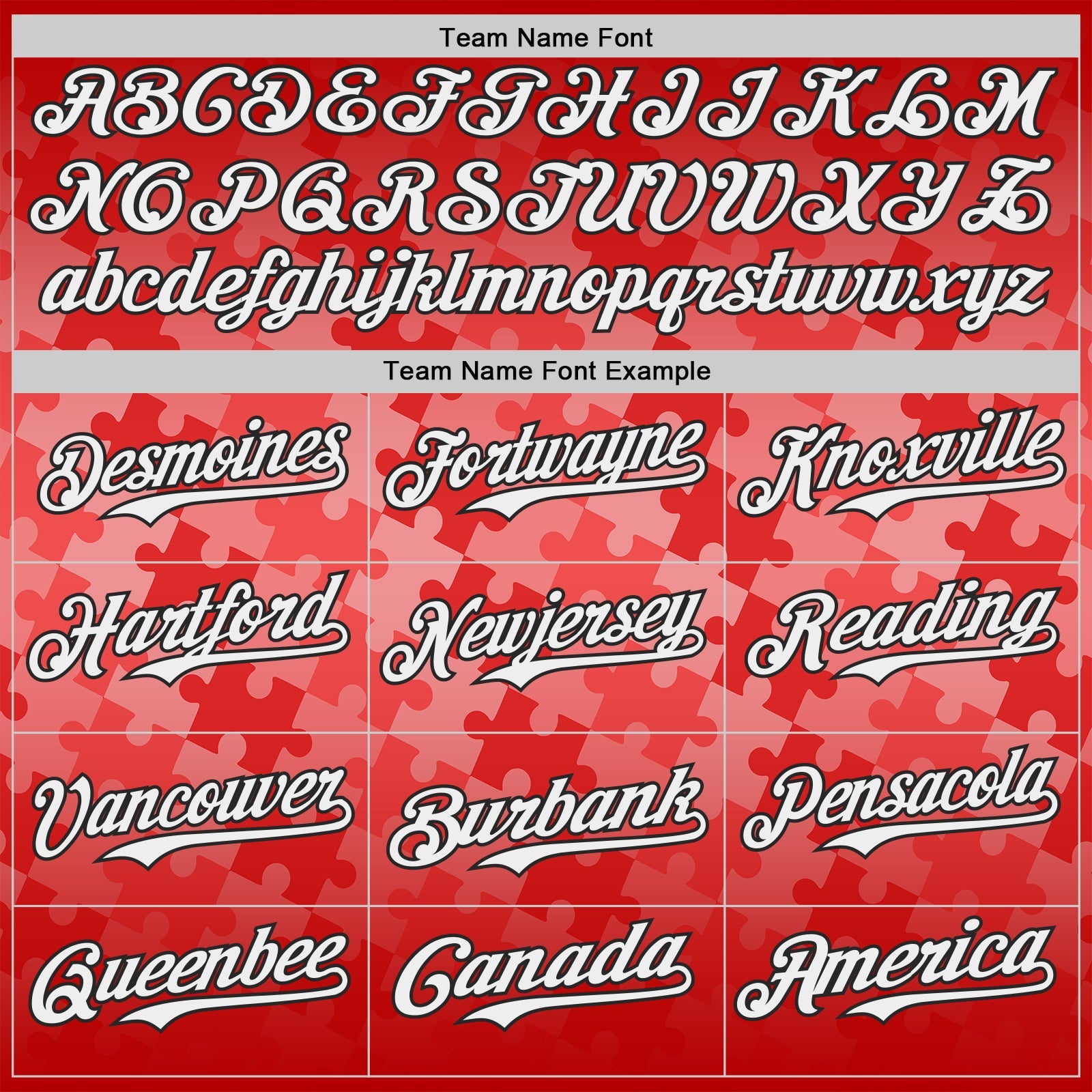 Custom Red White-Black Puzzle 3D Pattern Design Authentic Baseball Jersey view 4
