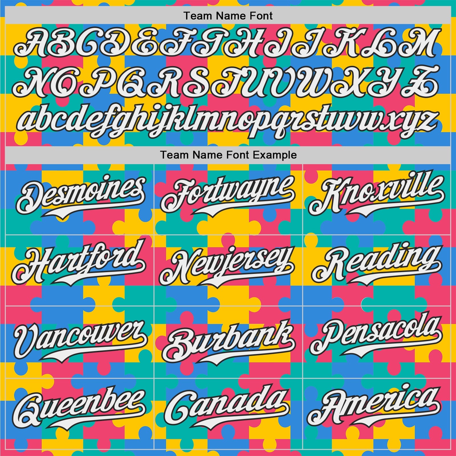 Custom Teal White-Black Puzzle 3D Pattern Design Authentic Baseball Jersey view 4