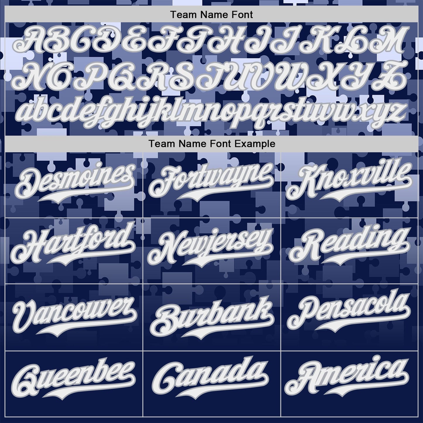 Custom Blue White Navy-Gray Gradient Puzzle 3D Pattern Design Authentic Baseball Jersey view 4