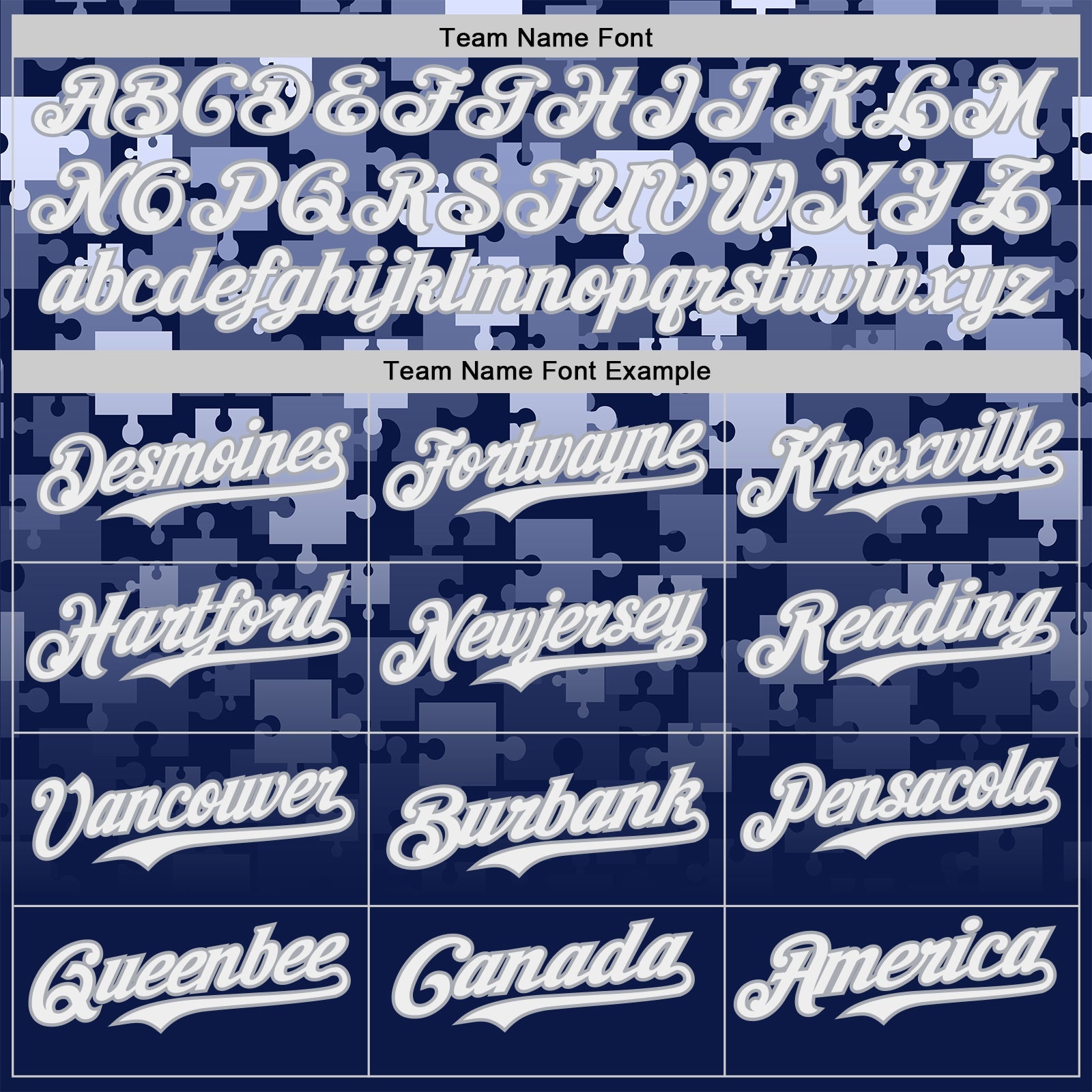 Custom Blue White Navy-Gray Gradient Puzzle 3D Pattern Design Authentic Baseball Jersey view 4