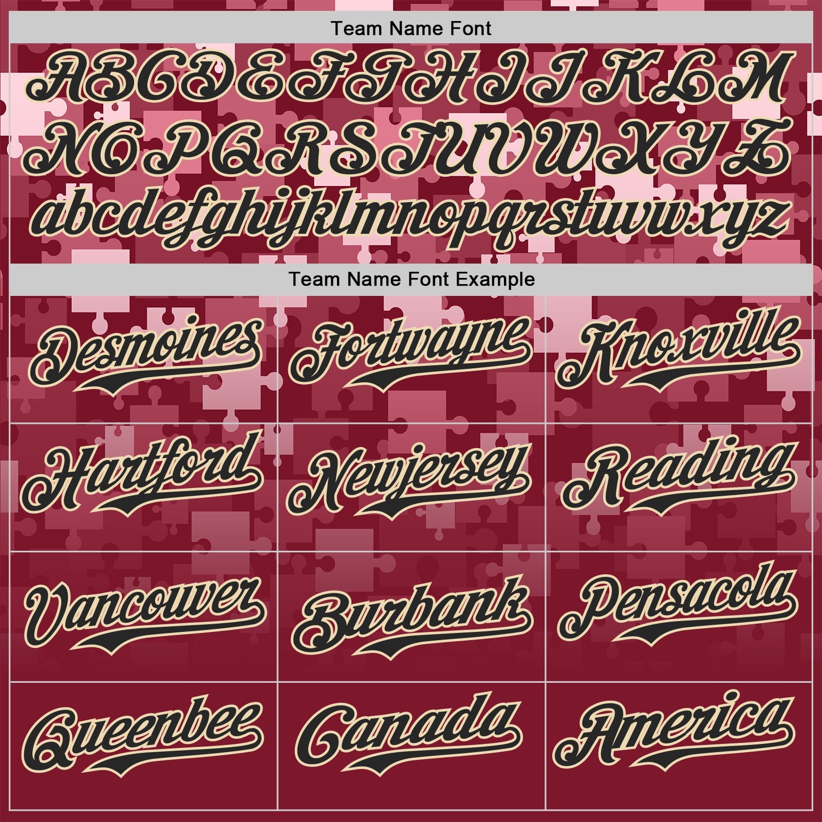 Custom Crimson Black-Cream Puzzle 3D Pattern Design Authentic Baseball Jersey view 4